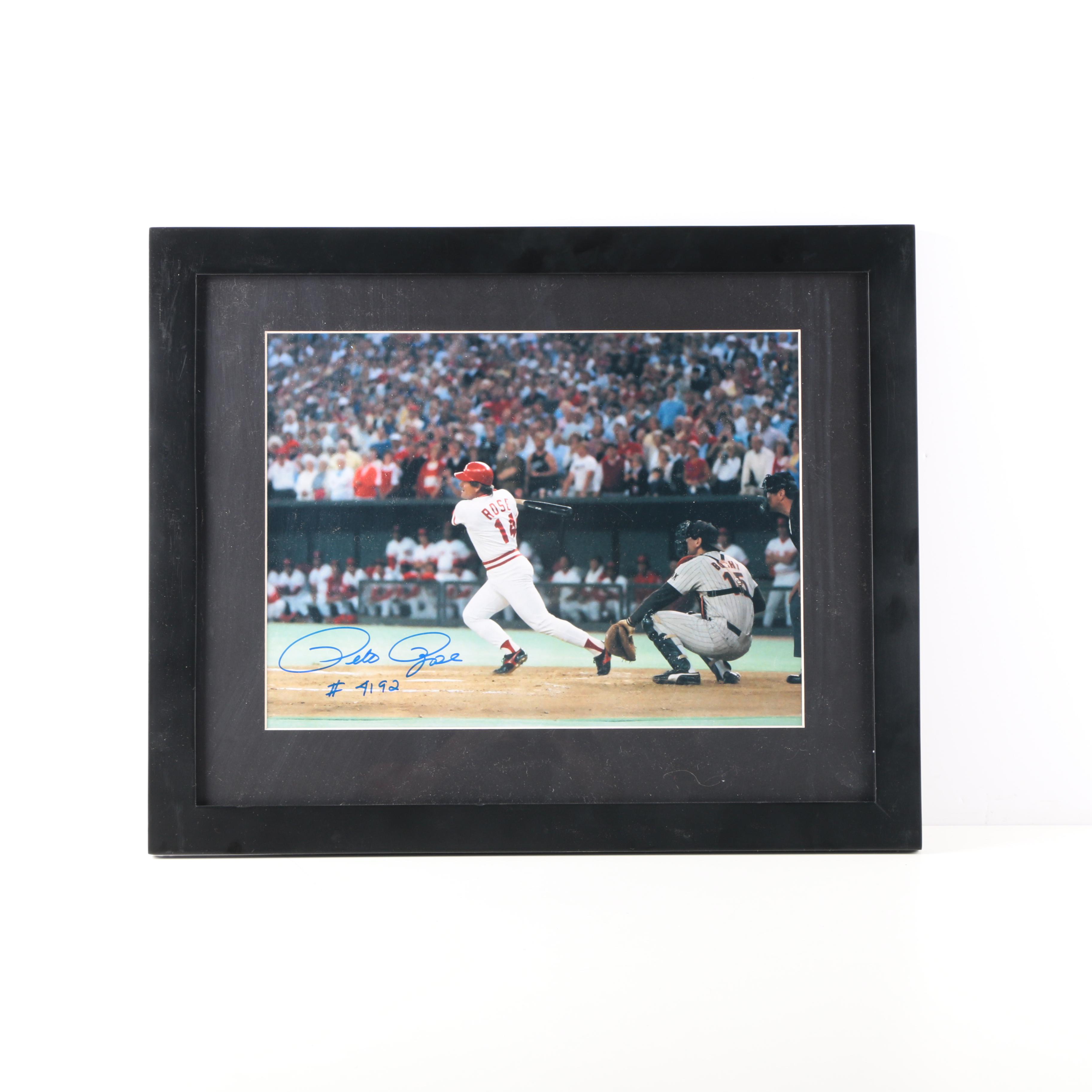 Pete Rose Autographed Digital Print Photograph