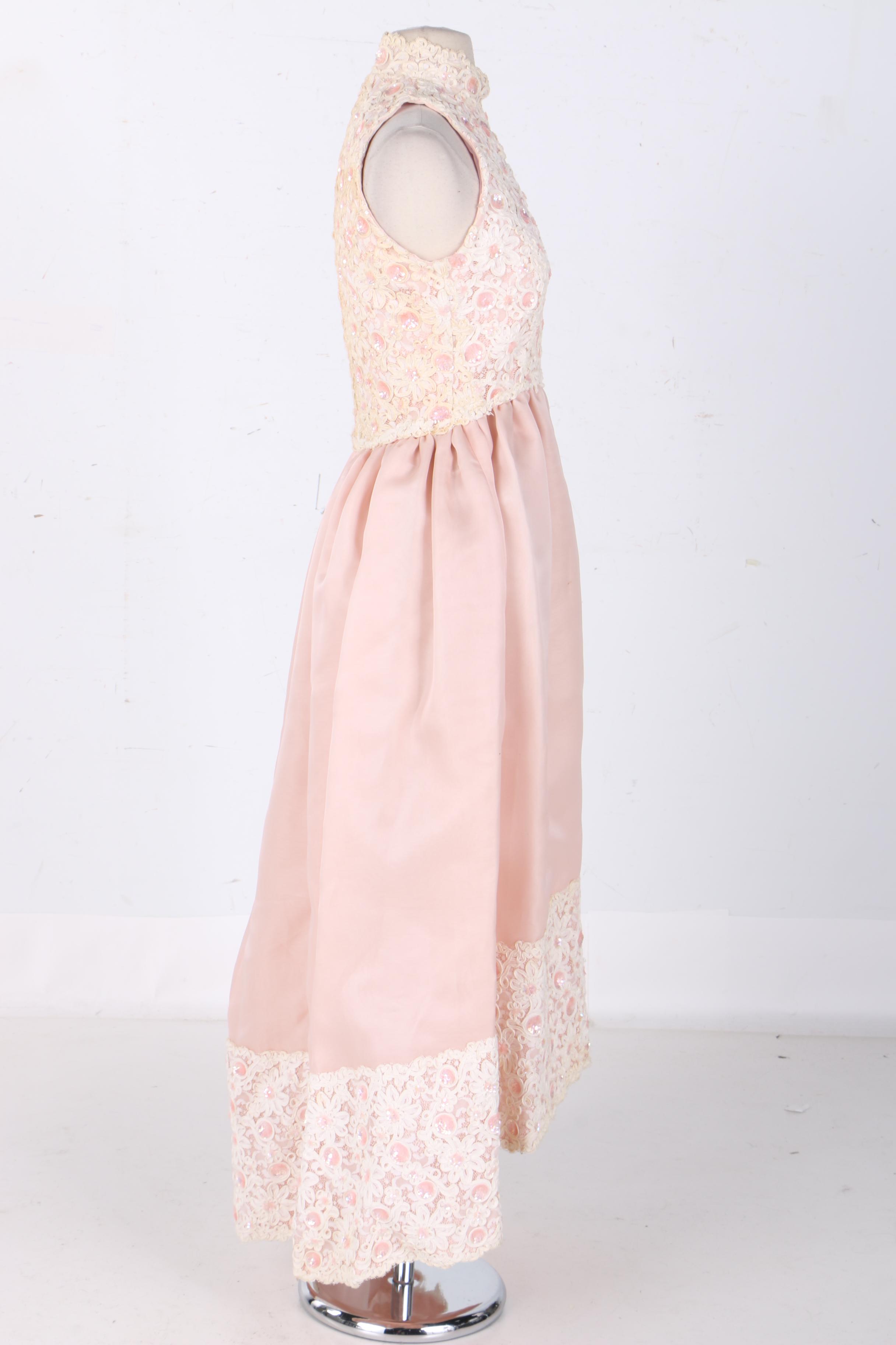 Alfred Bosand New York Vintage Lace and Organza Gown