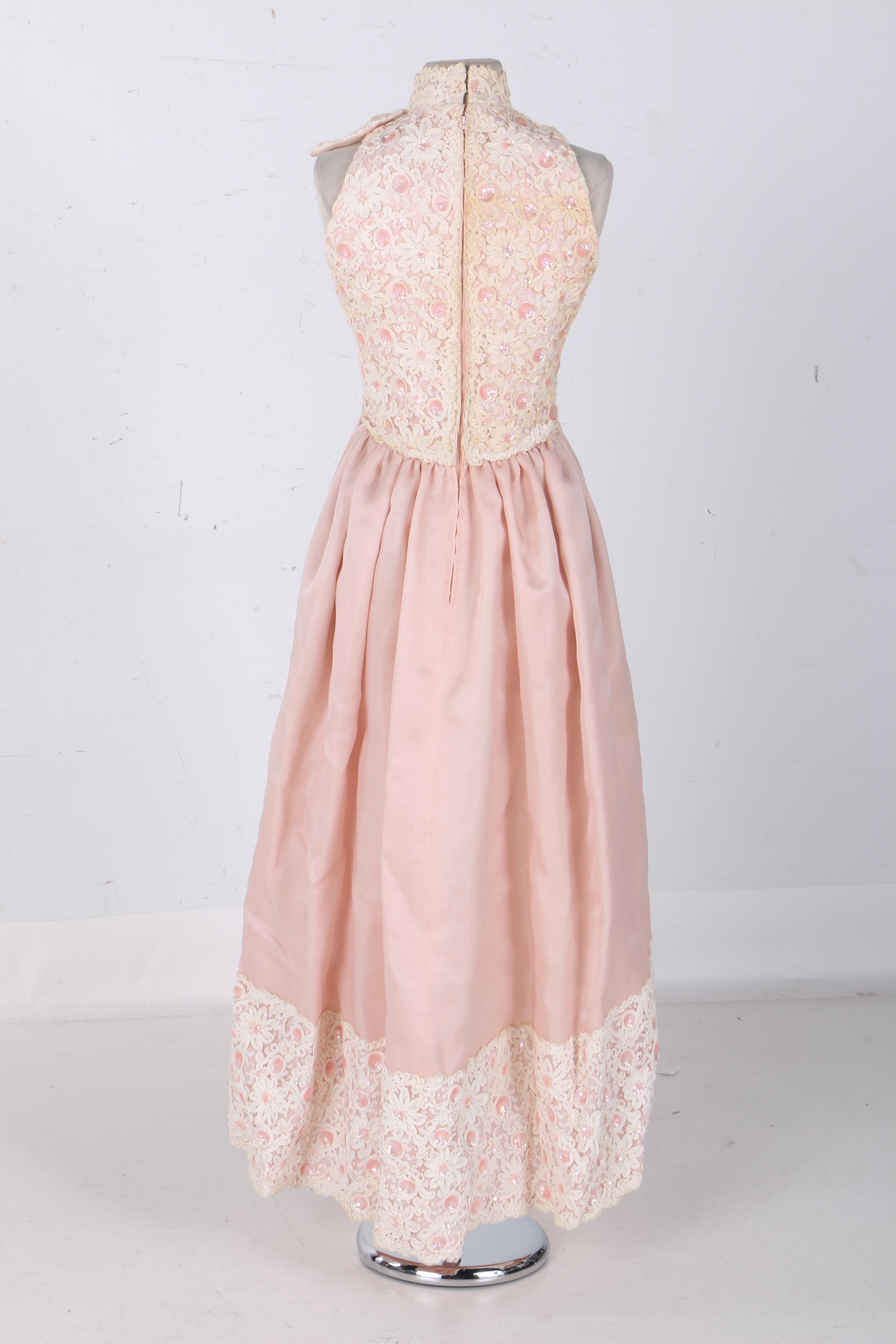 Alfred Bosand New York Vintage Lace and Organza Gown