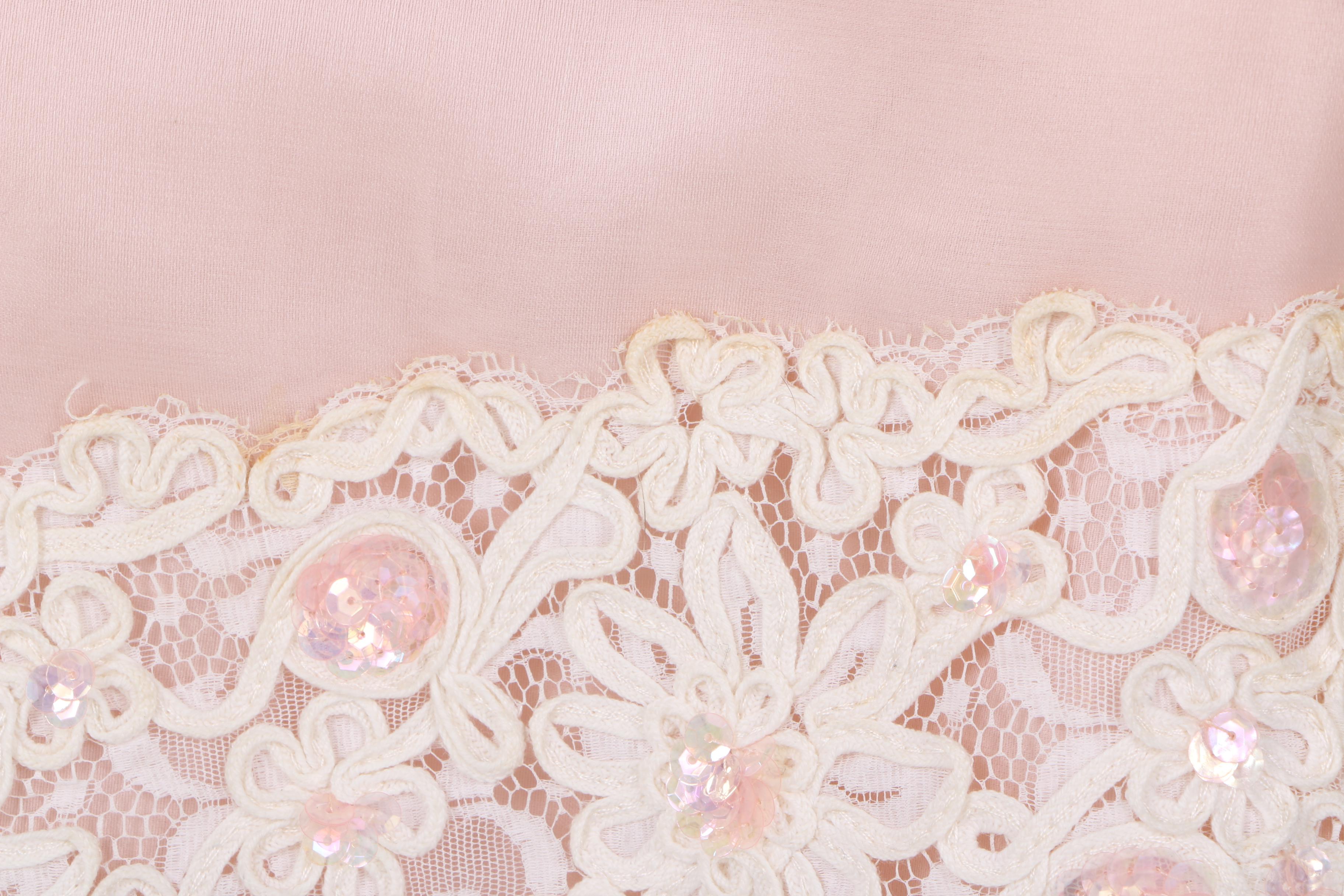 Alfred Bosand New York Vintage Lace and Organza Gown