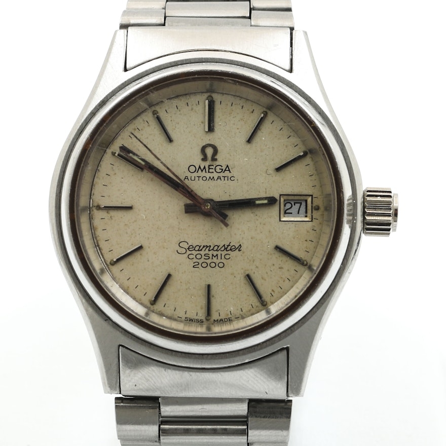 Omega Automatic Seamaster Stainless Steel Wristwatch