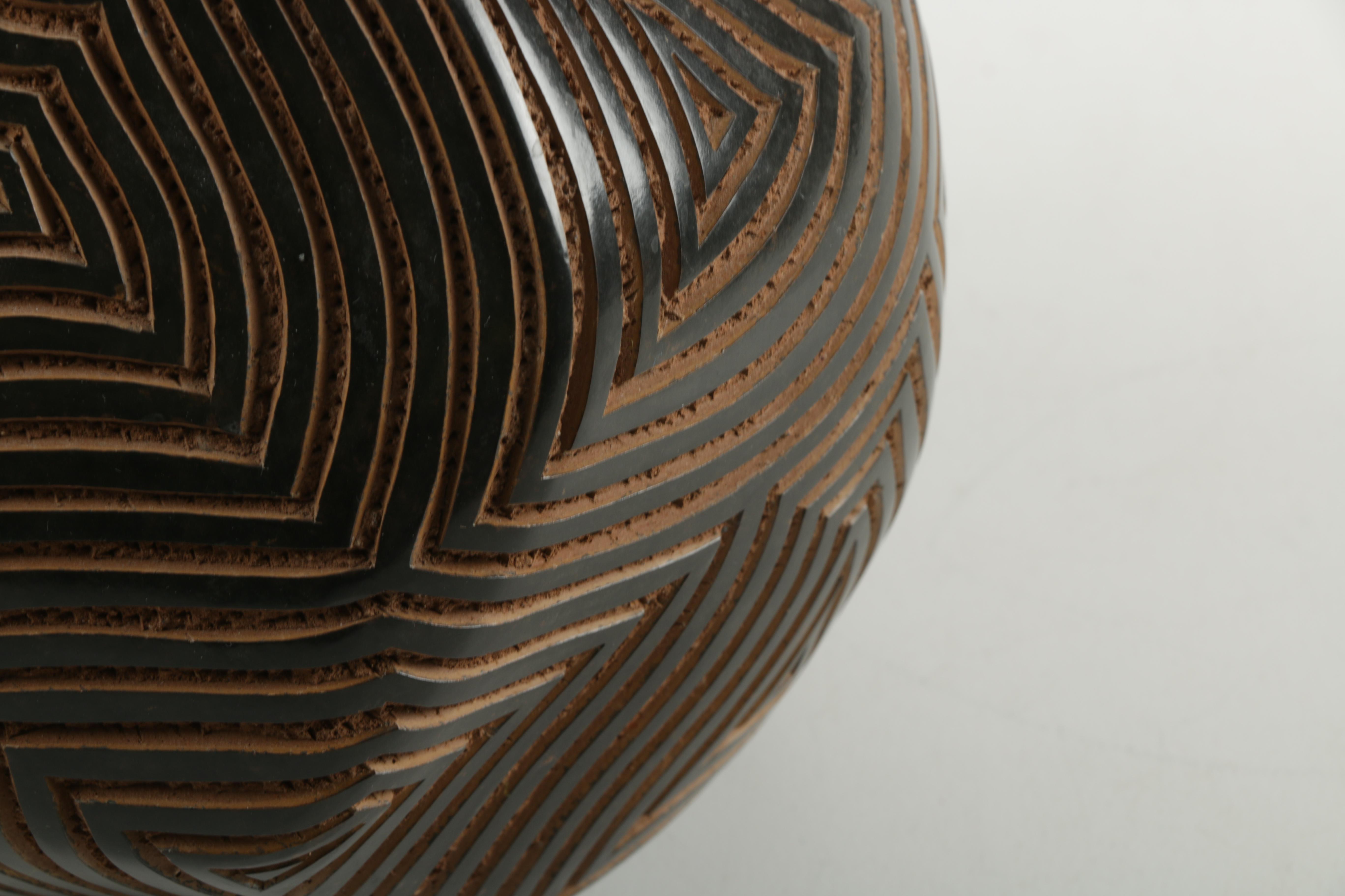 Nicaraguan Hand-Carved Clay Vessel