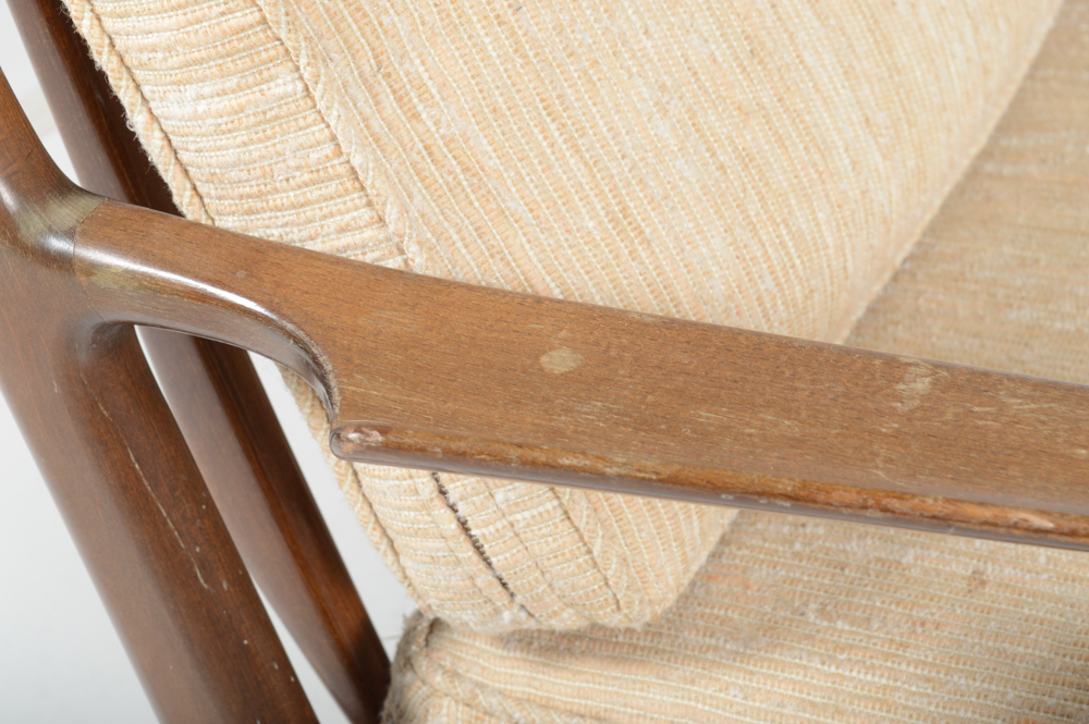 Poul Jensen Danish Modern Z Style Arm Chairs and Ottoman by Selig