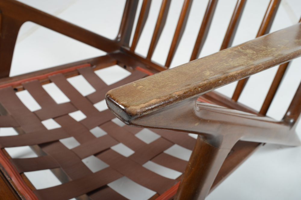 Poul Jensen Danish Modern Z Style Arm Chairs and Ottoman by Selig