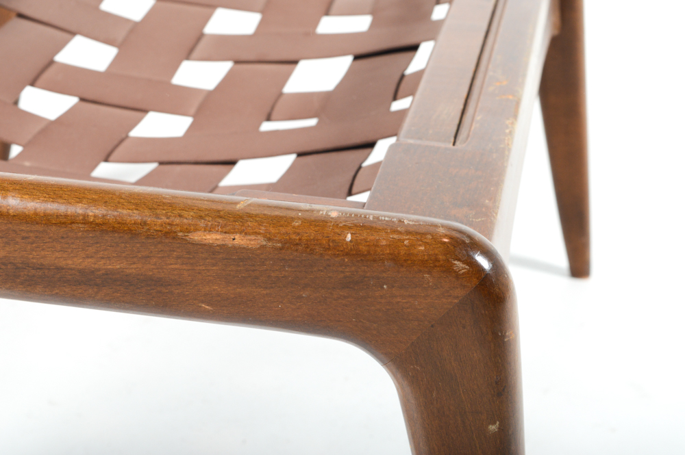 Poul Jensen Danish Modern Z Style Arm Chairs and Ottoman by Selig