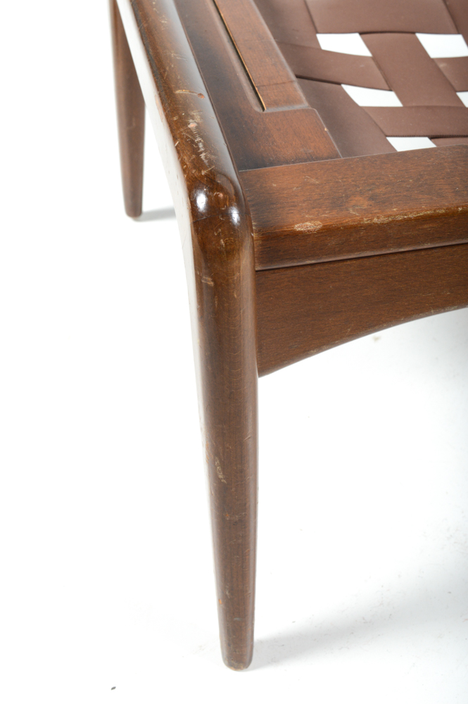 Poul Jensen Danish Modern Z Style Arm Chairs and Ottoman by Selig