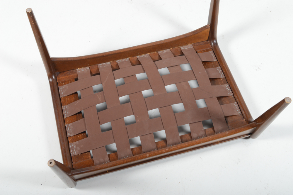 Poul Jensen Danish Modern Z Style Arm Chairs and Ottoman by Selig