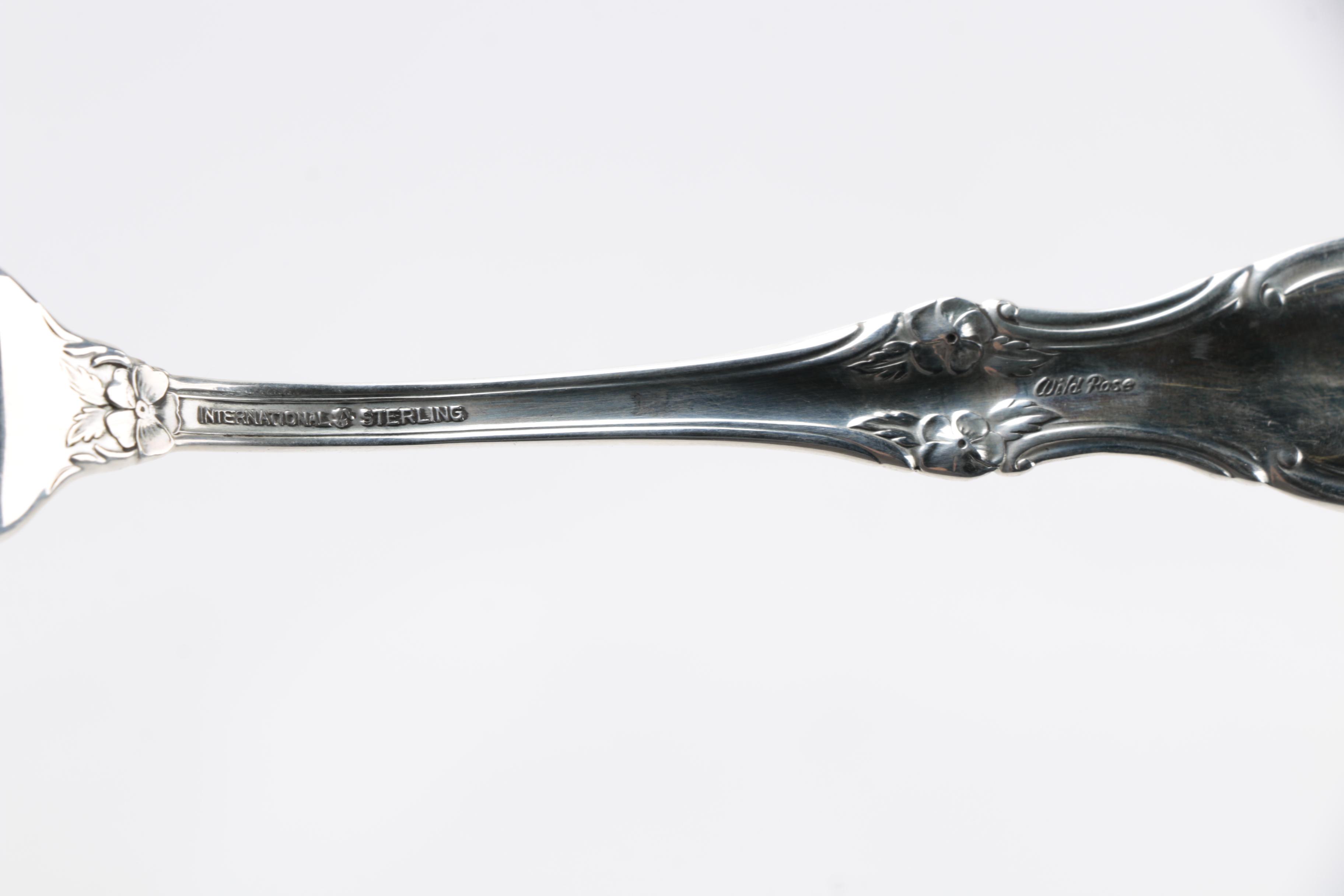 International Silver Co. "Wild Rose" Flatware Set with Additional Pieces