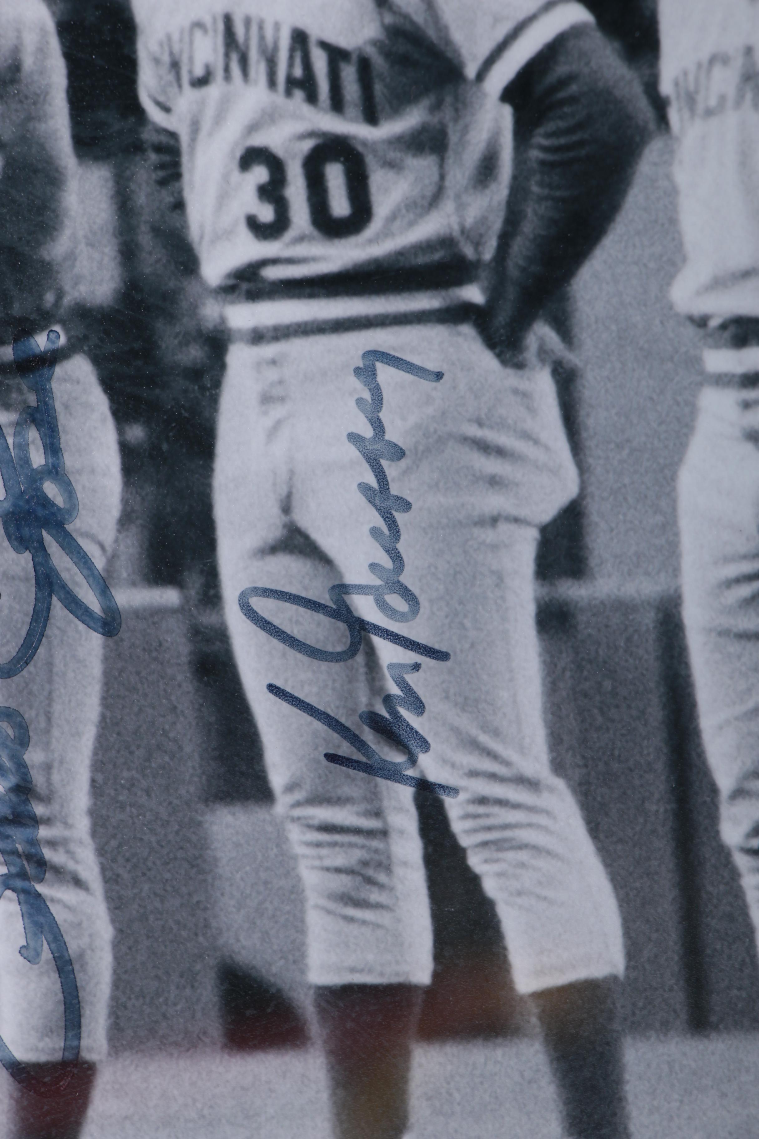 Autographed Fuji Crystal Photograph of the Cincinnati Reds "The Great Eight"
