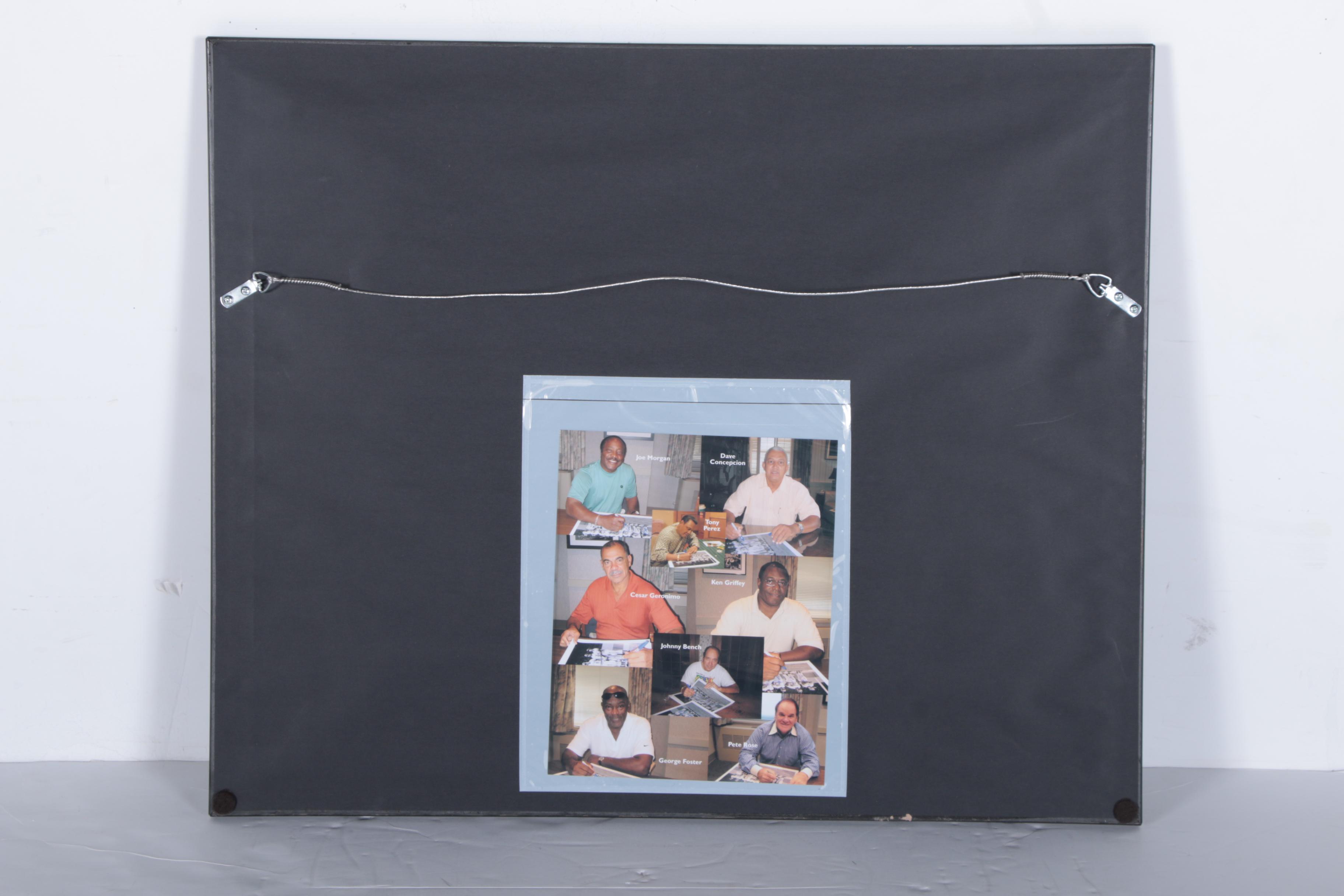 Autographed Fuji Crystal Photograph of the Cincinnati Reds "The Great Eight"