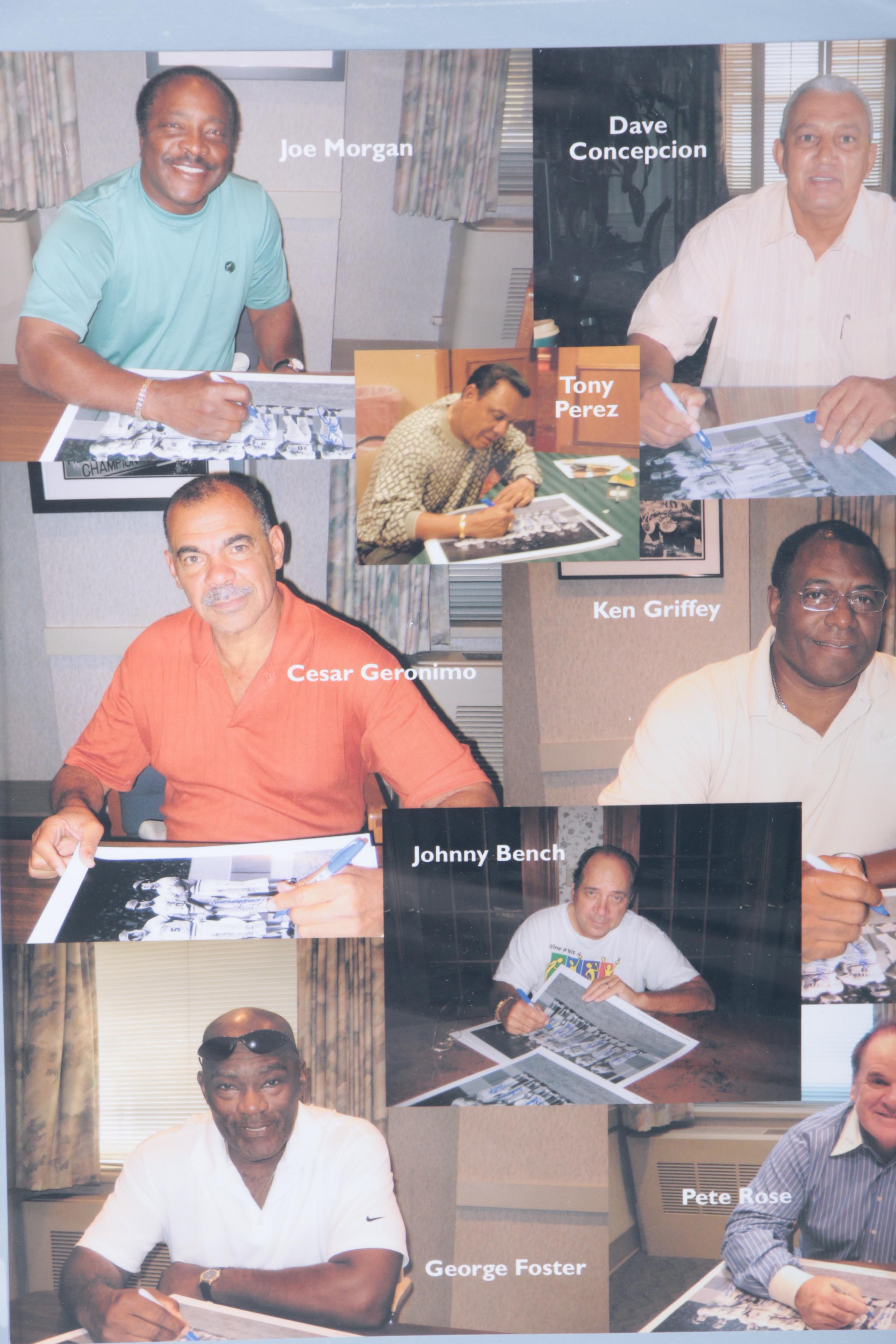 Autographed Fuji Crystal Photograph of the Cincinnati Reds "The Great Eight"