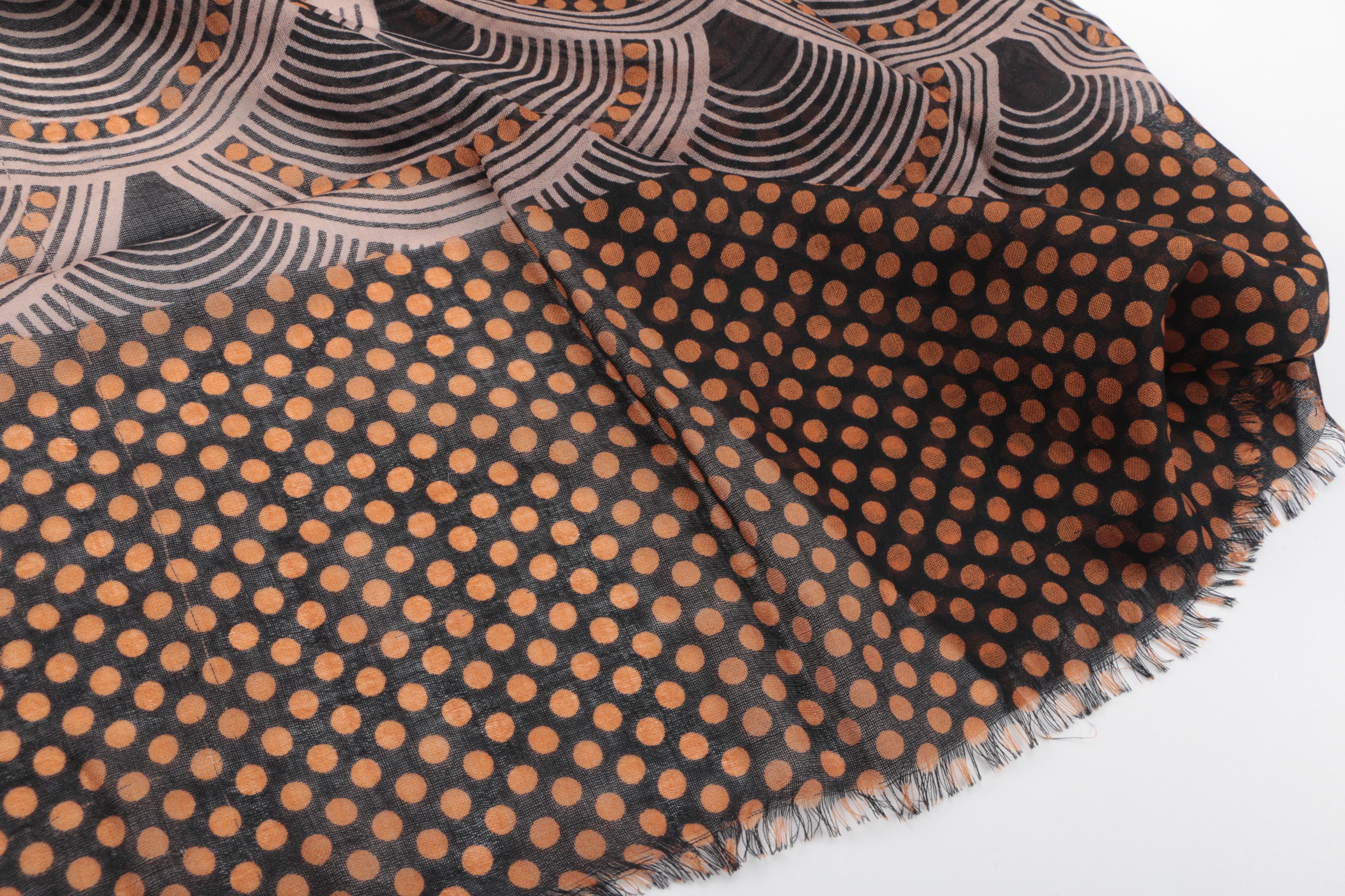 Three Scarves Featuring Jonathan Adler, Nicole Miller, and Anne Klein