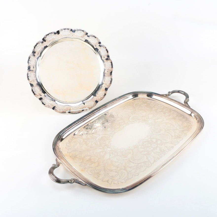 Pair of Silver Plate Serving Platters