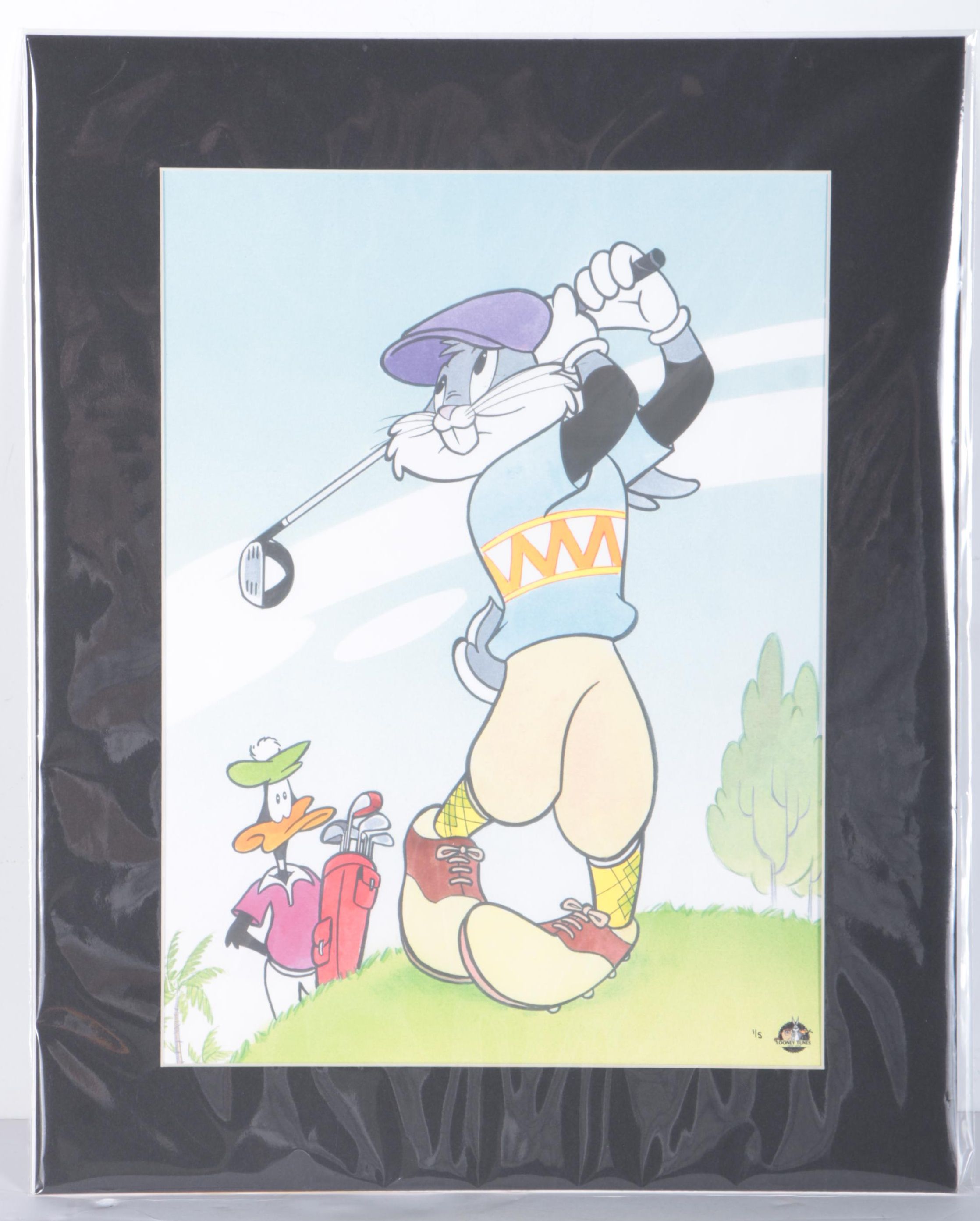 Bugs Bunny Offset Lithographs on Paper "Tee-Off Bugs" and "Bugs on the Mound"