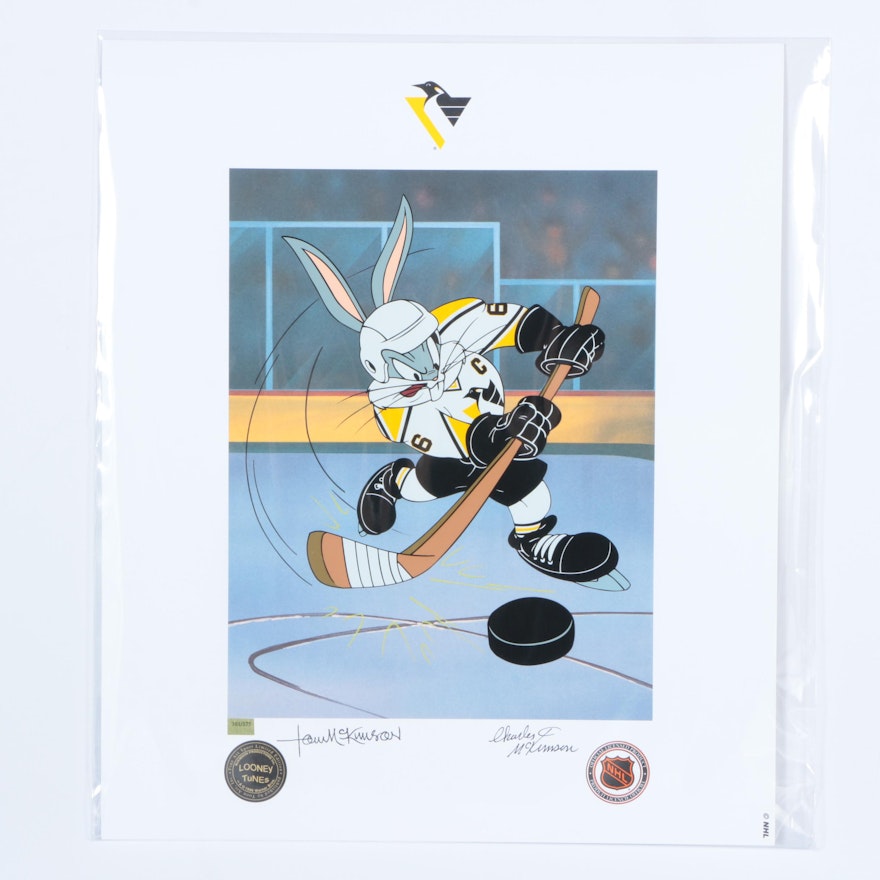 Autographed Limited Edition Lithoserigraph "He Shoots He Scores"