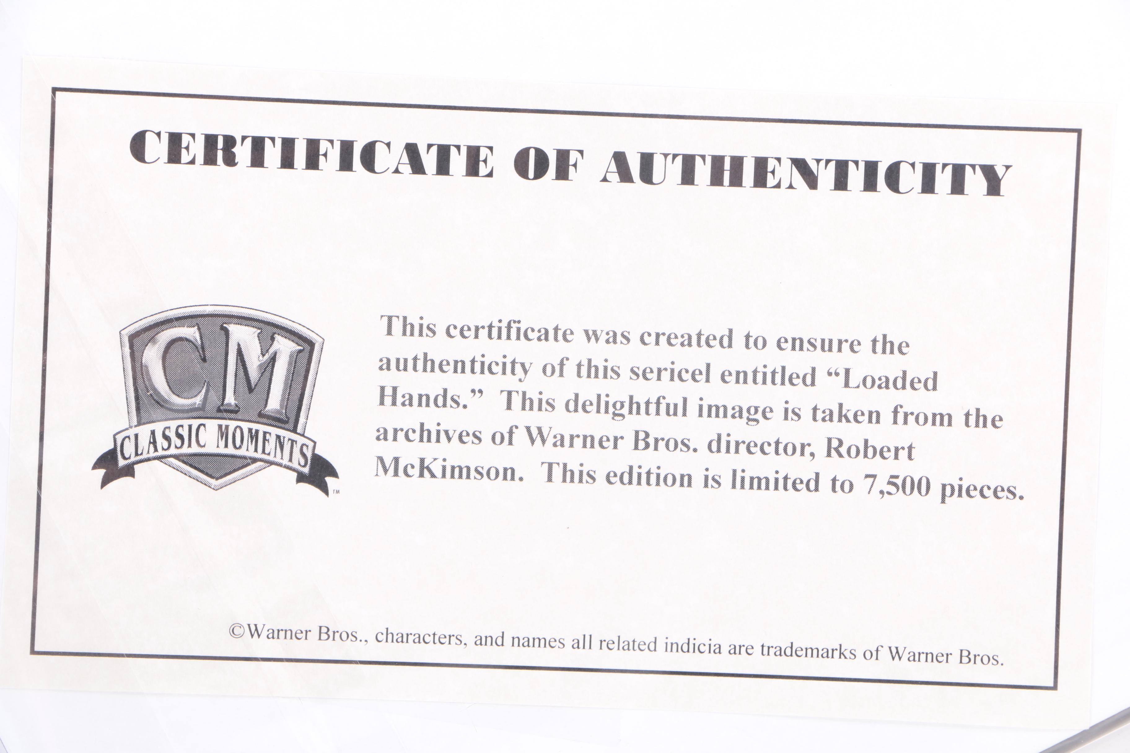 Limited Edition Sericel "Loaded Hands"