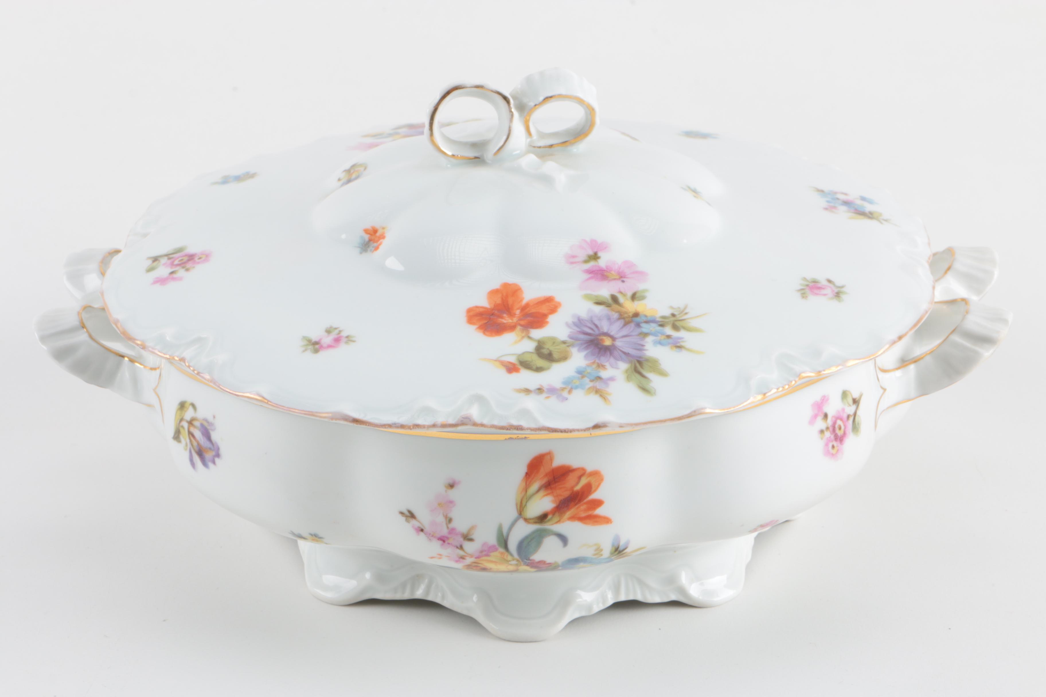 Hutschenreuther Floral Porcelain Serveware