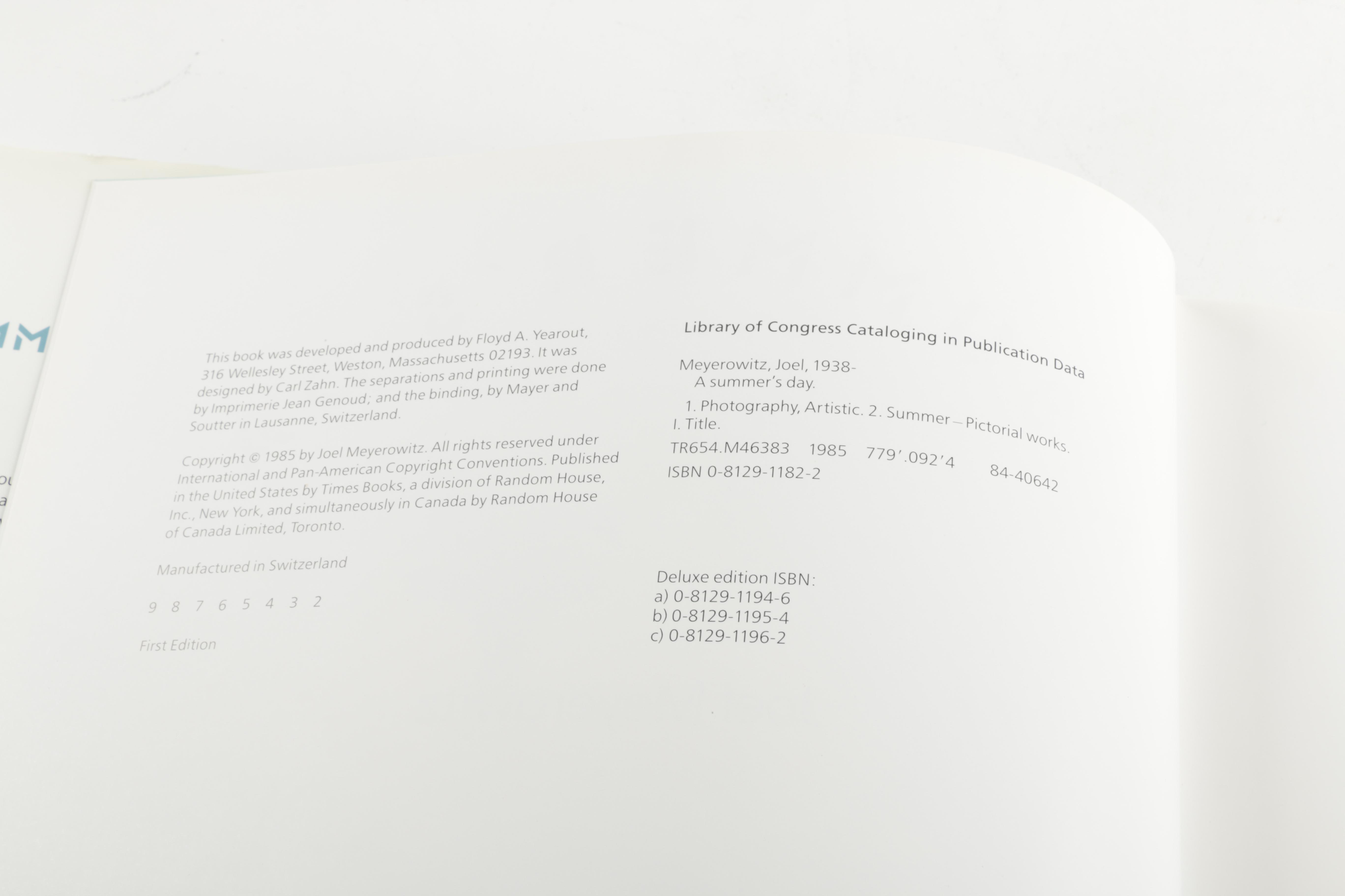 Three Photobooks by Joel Meyerowitz Including a 1st Edition of " Wild Flowers"