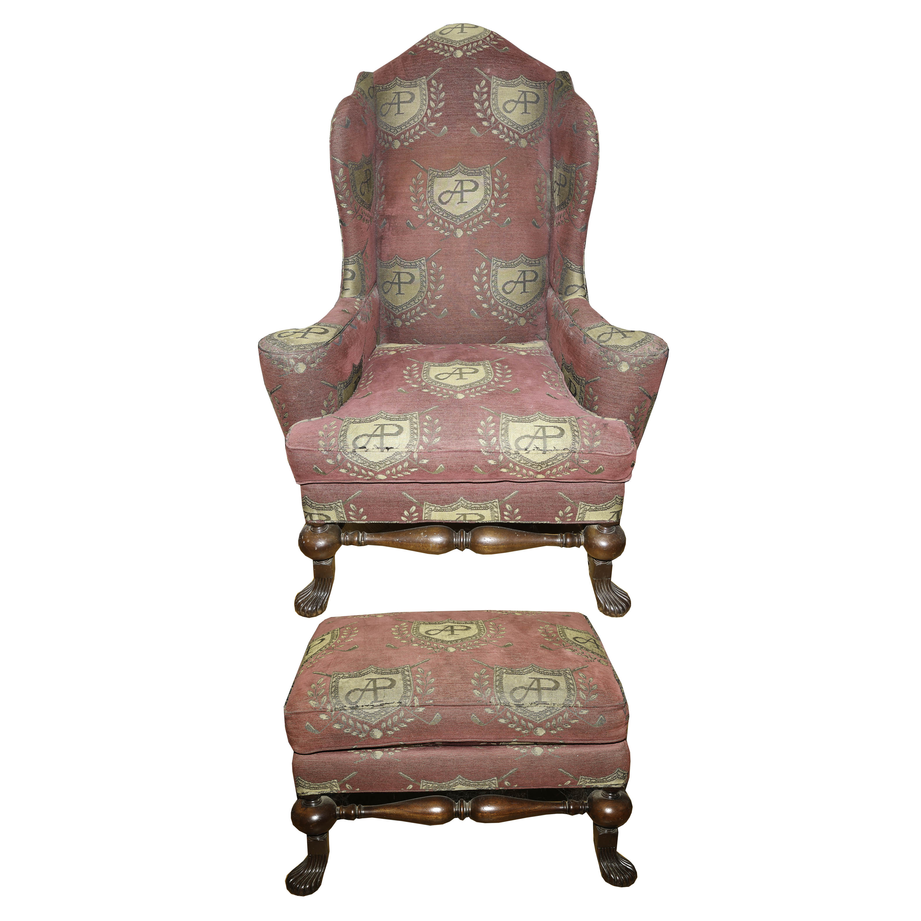 Arnold Palmer Collection Wing Chair and Ottoman by Lexington Furniture