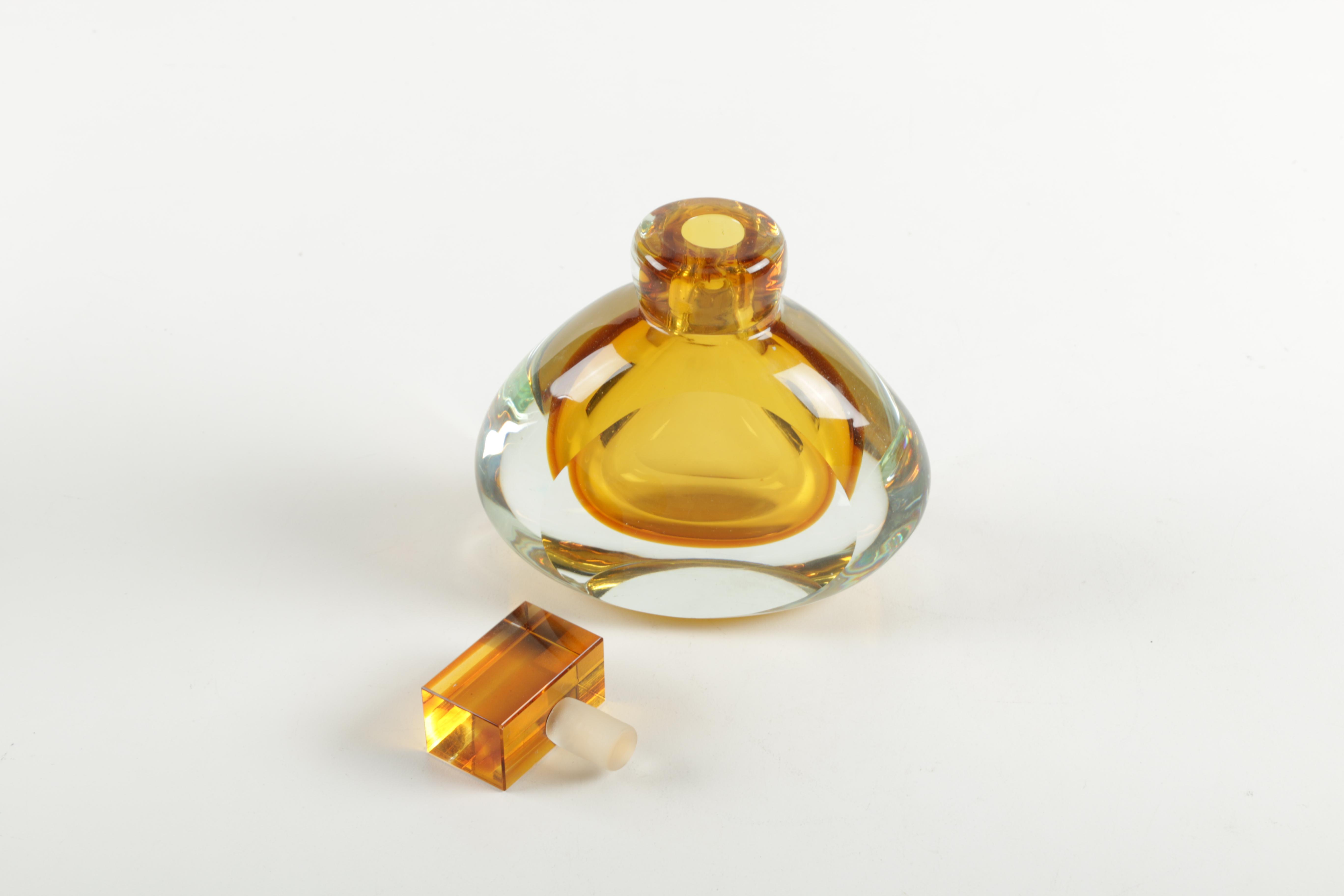 Crystal Perfume Bottle in the Style of Murano