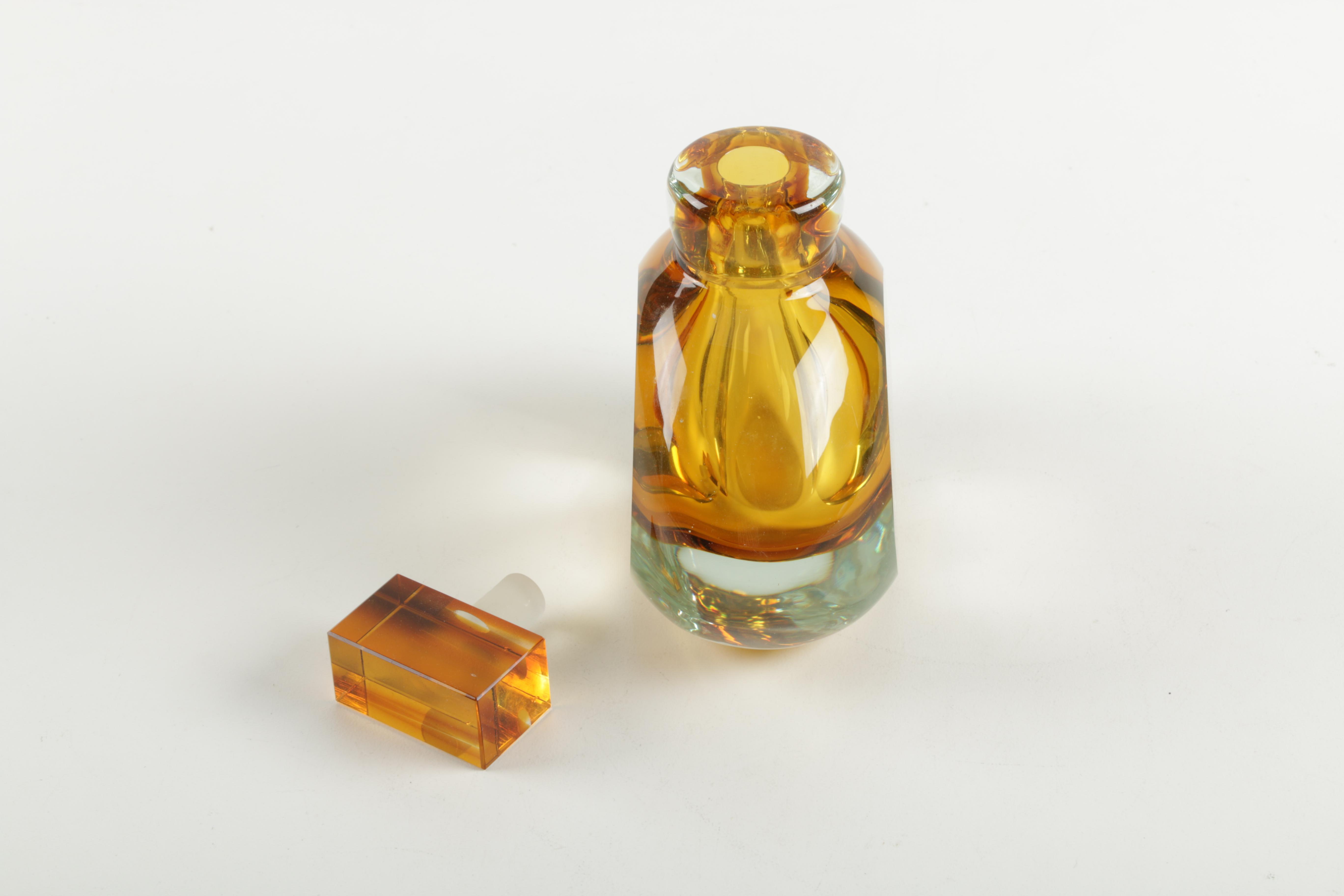 Crystal Perfume Bottle in the Style of Murano