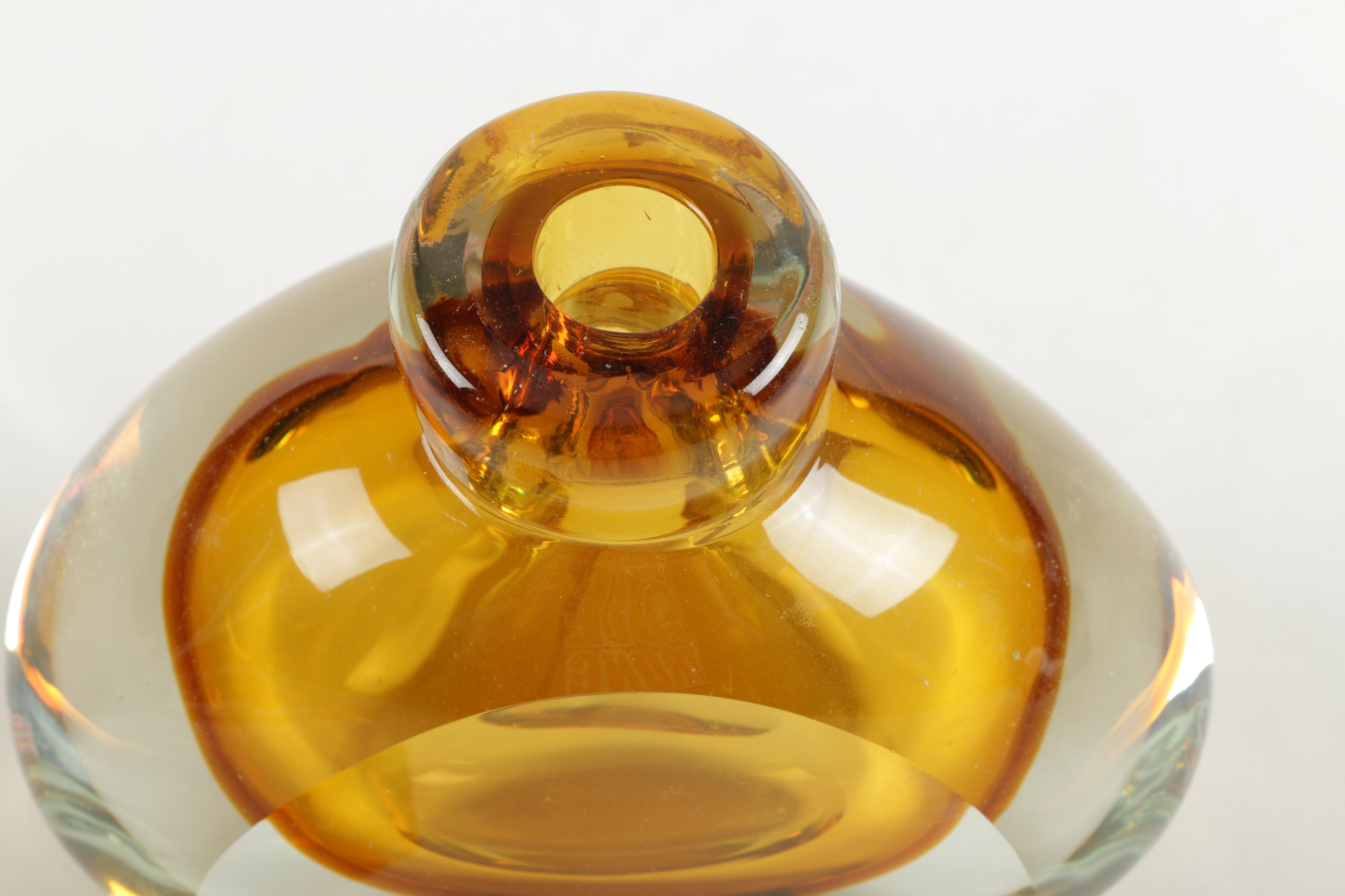 Crystal Perfume Bottle in the Style of Murano