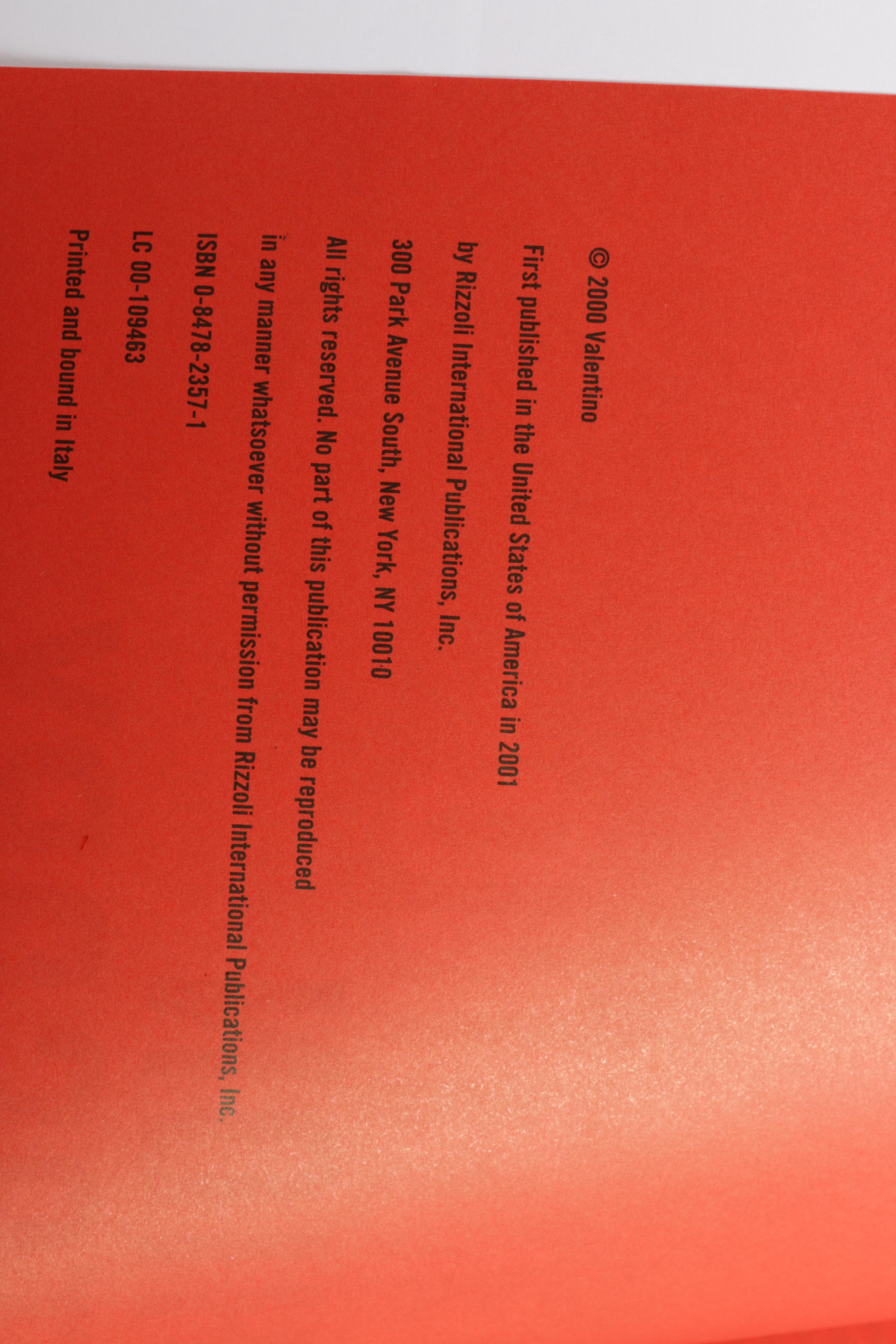 Valentino Fashion Photocopy Manual 1960-00 and Valentino's Red Book