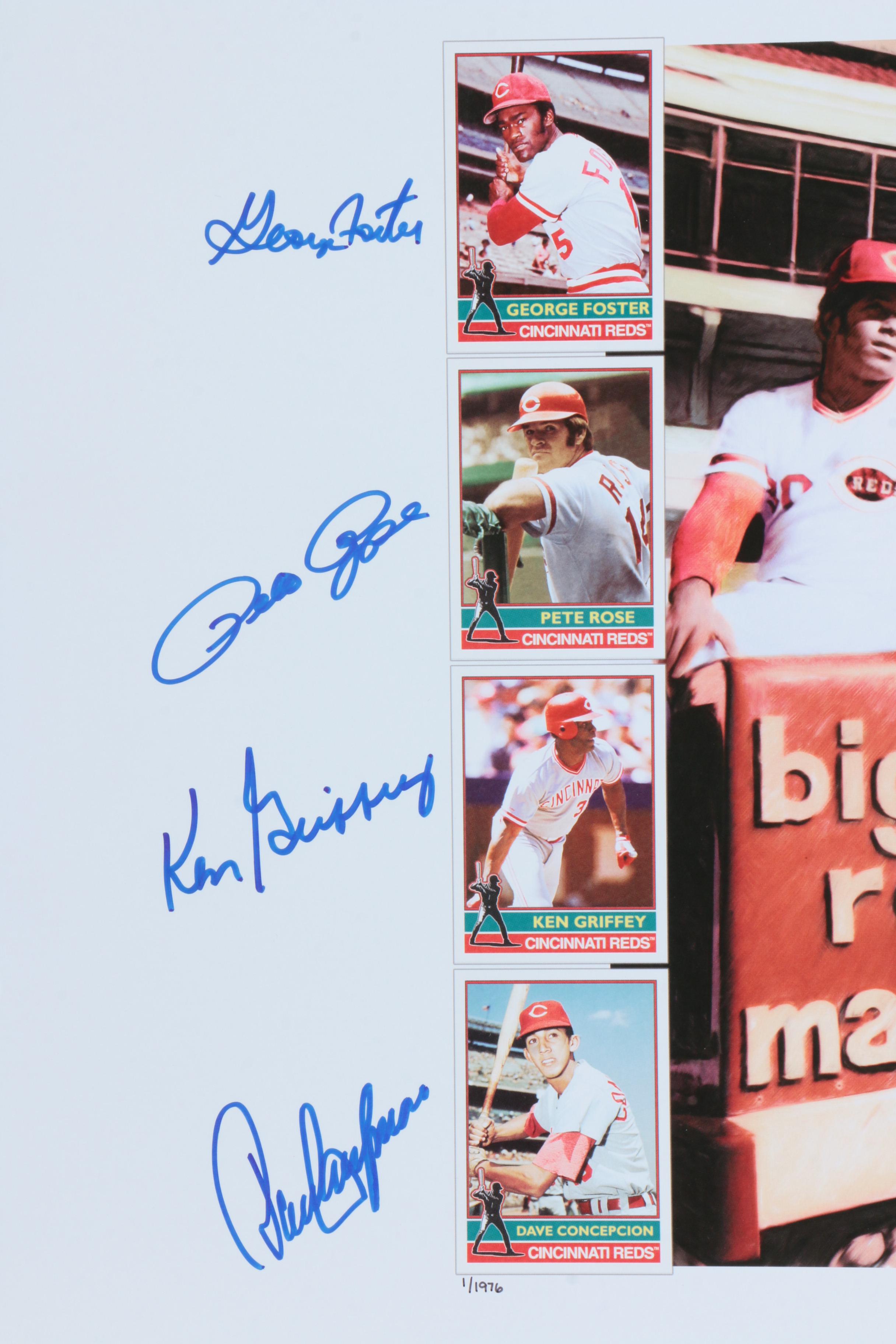 Autographed Limited Edition Offset Lithograph "The Big Red Machine"