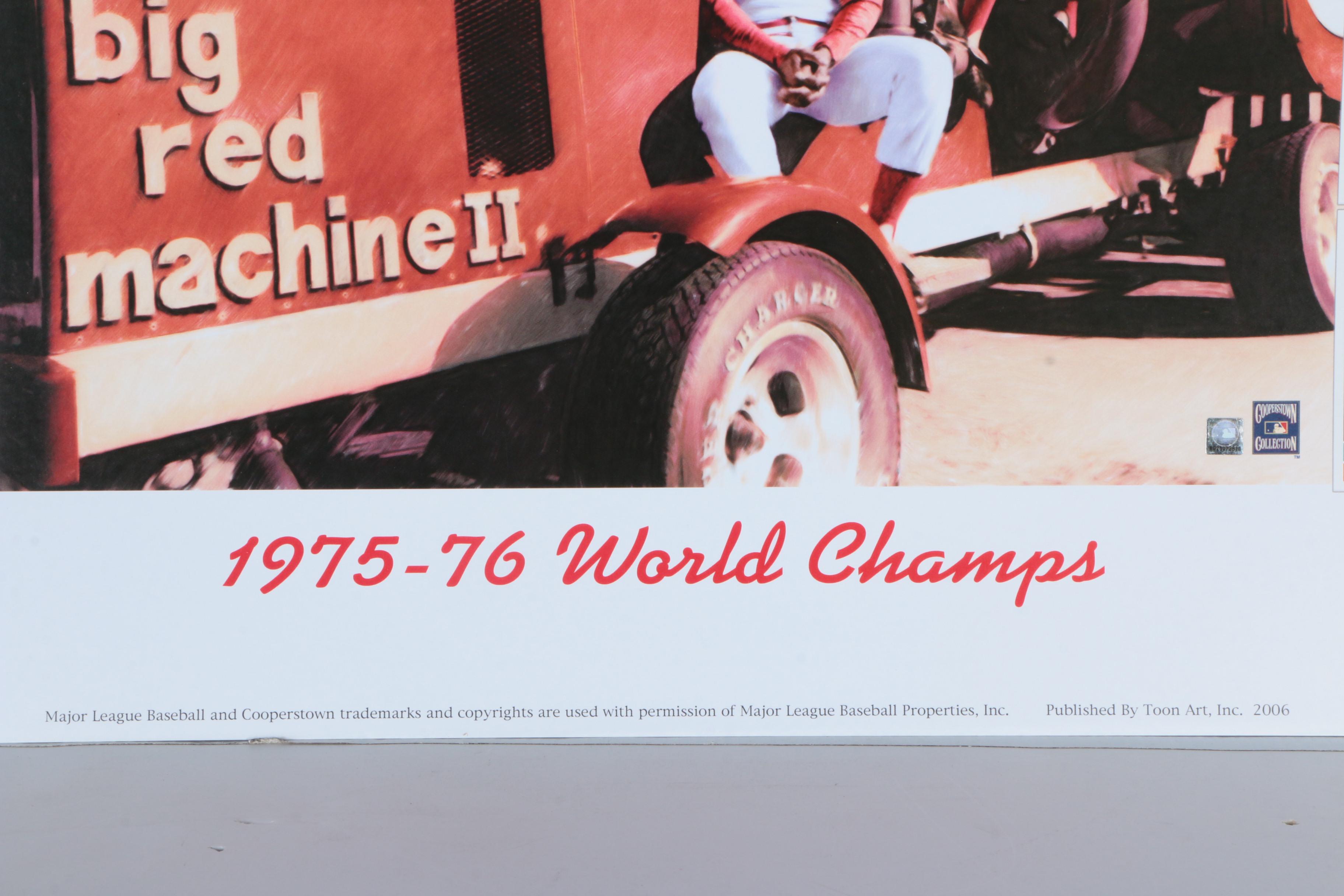 Autographed Limited Edition Offset Lithograph "The Big Red Machine"