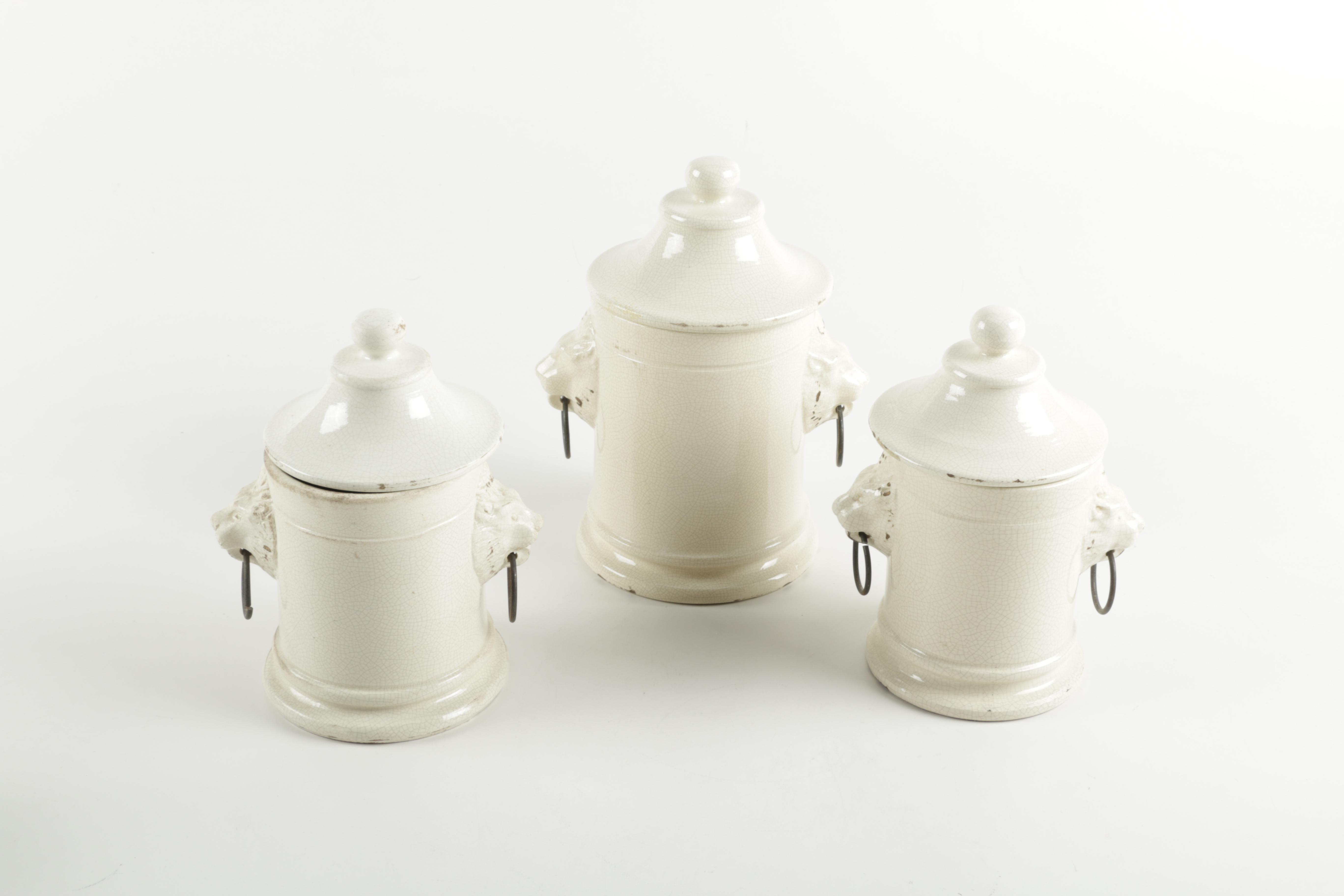 Group of Ceramic Books and Jars