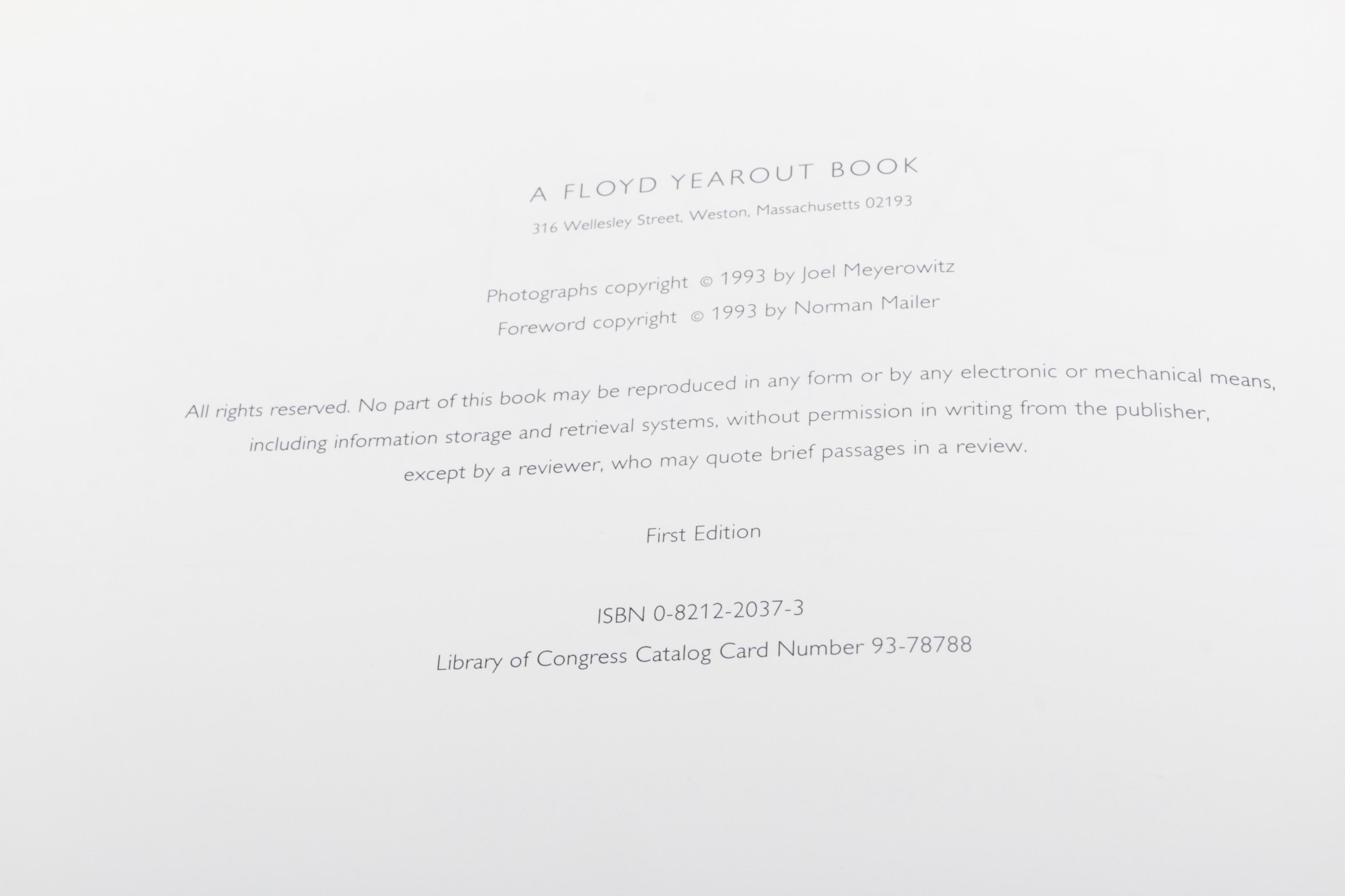 Three Photobooks by Joel Meyerowitz Including a 1st Edition of " Wild Flowers"