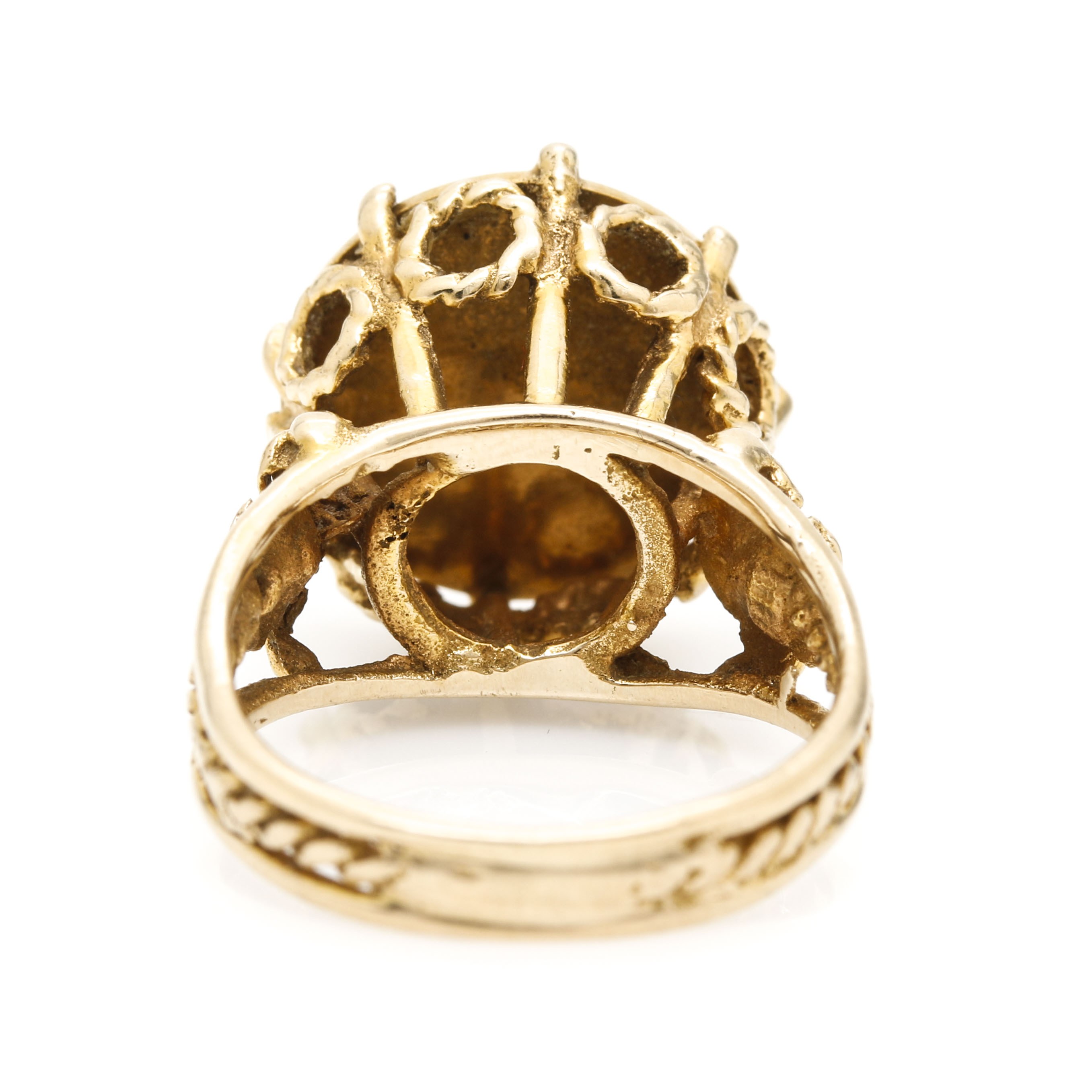 14K Yellow Gold Scorpion Signet Ring