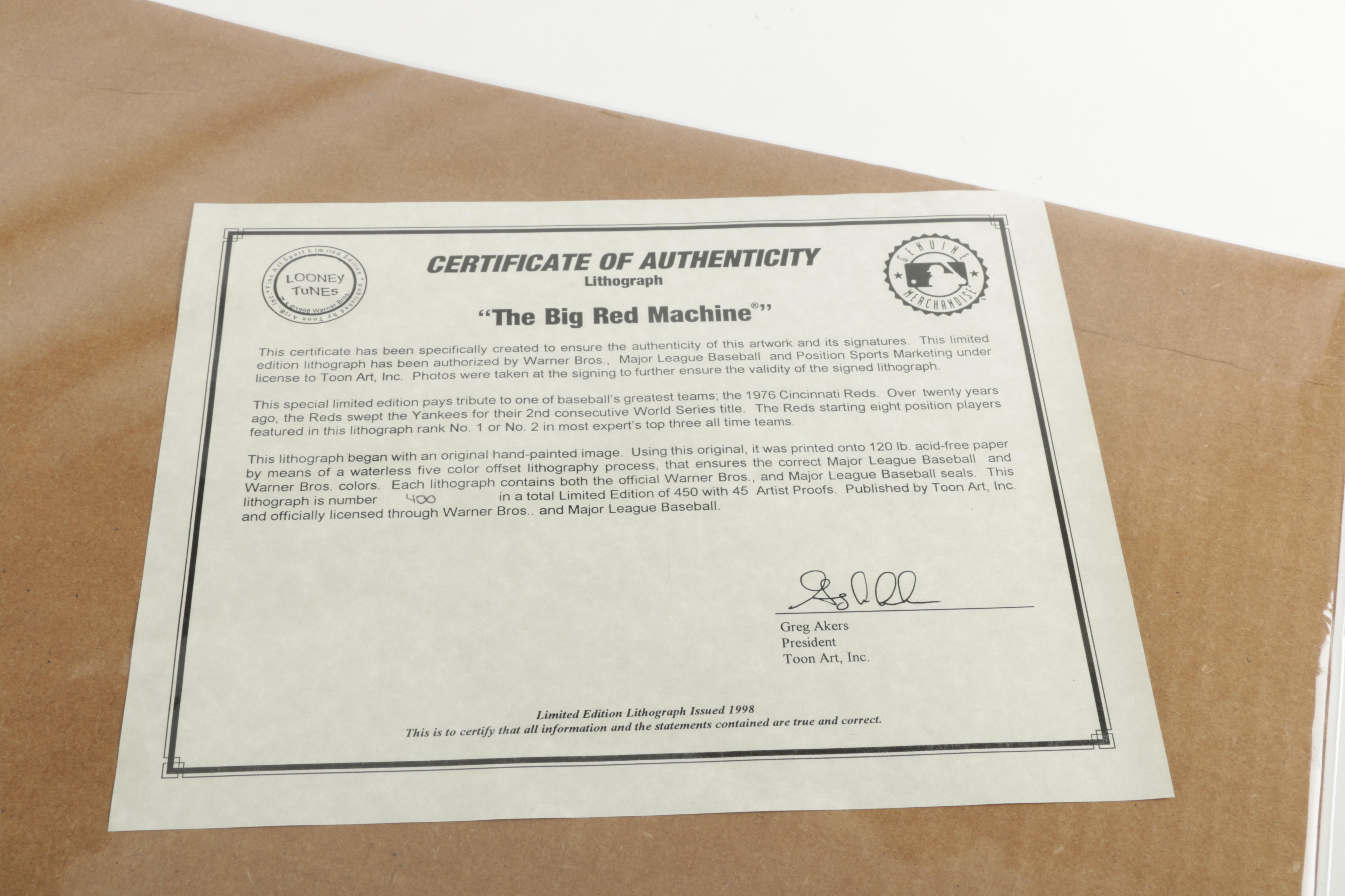 Looney Tunes Limited Edition Offset Lithograph "The Big Red Machine"