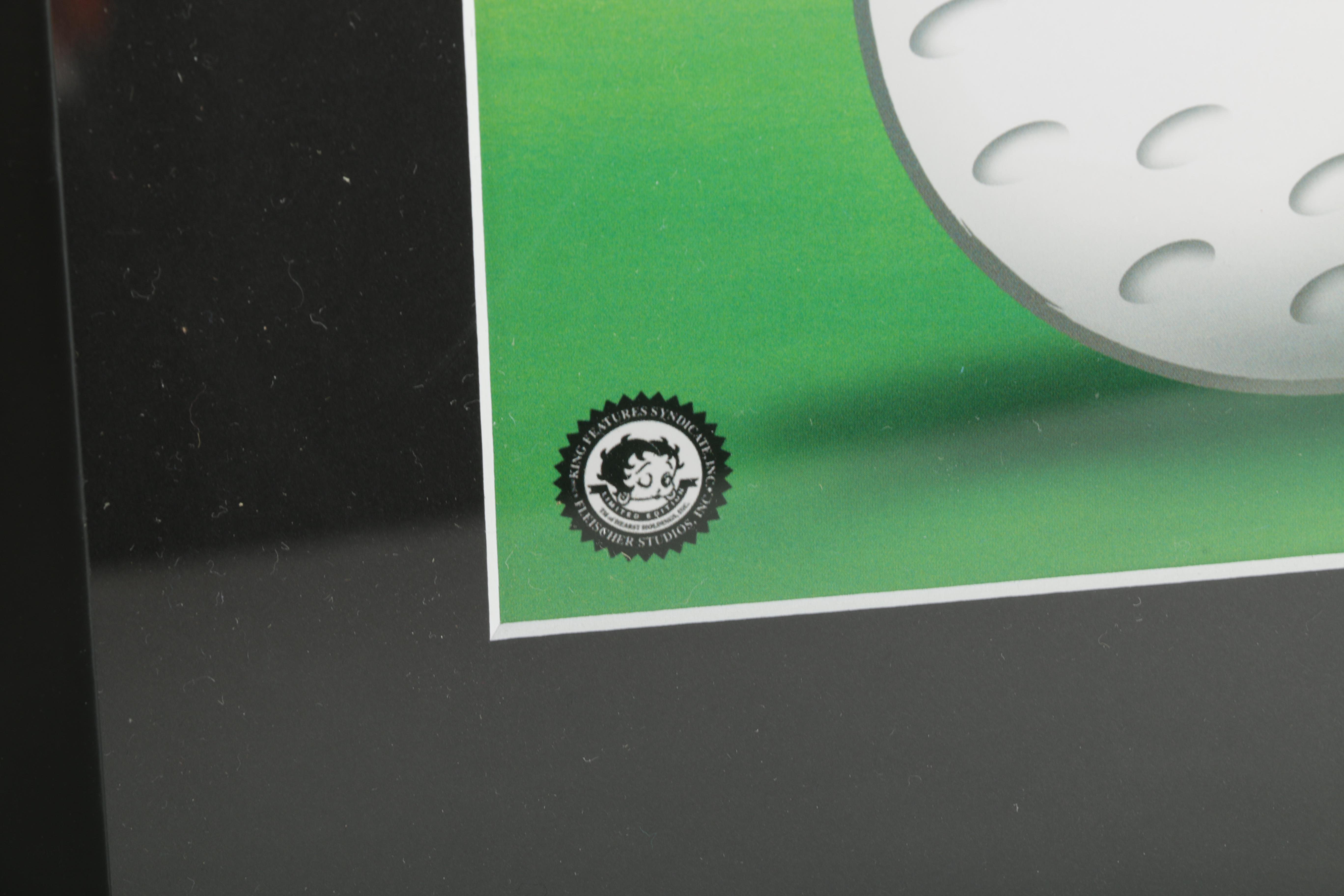 Limited Edition Golf-Themed Offset Lithograph "Bet-Tee-Boop"