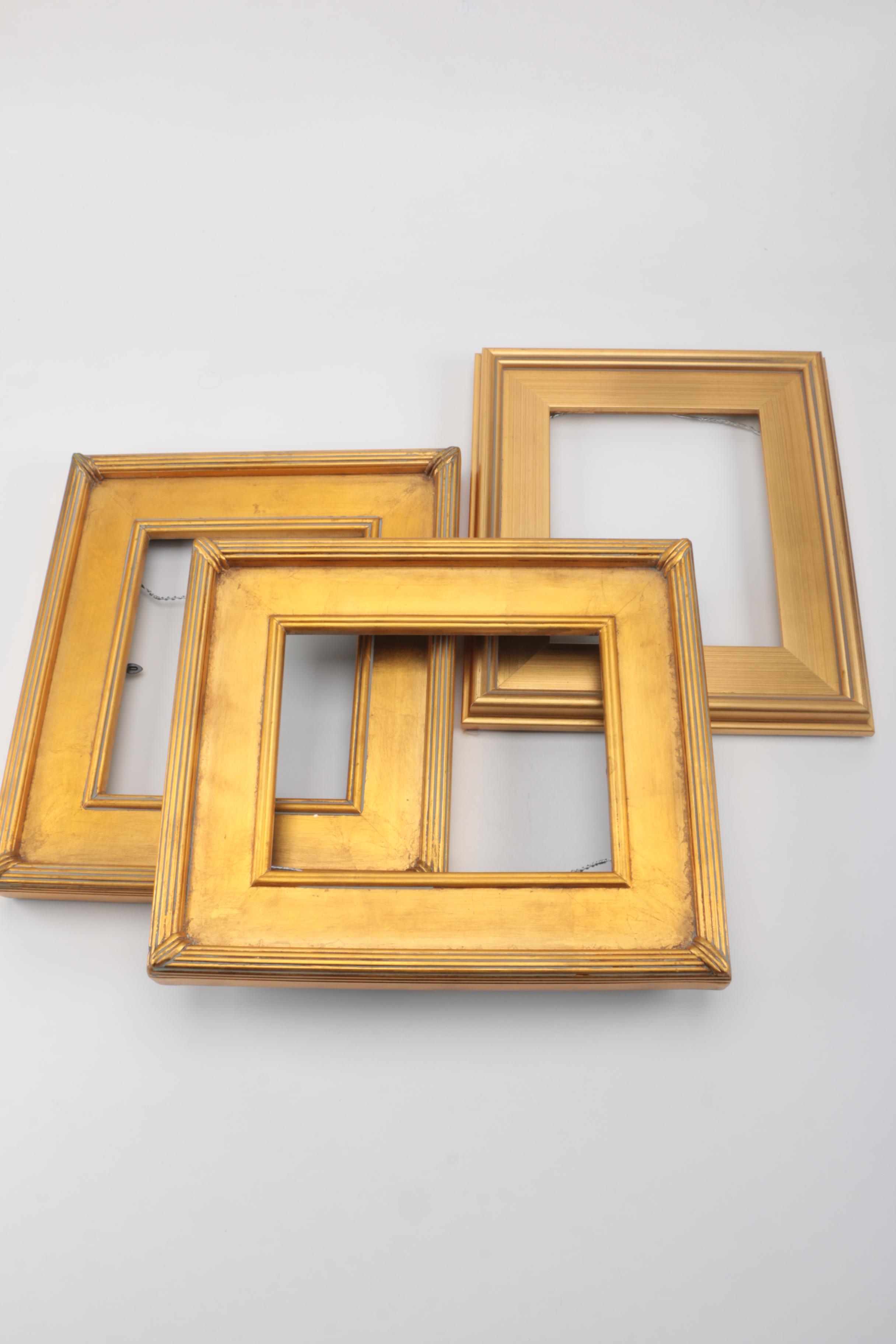 Gold Toned Wooden Picture Frames