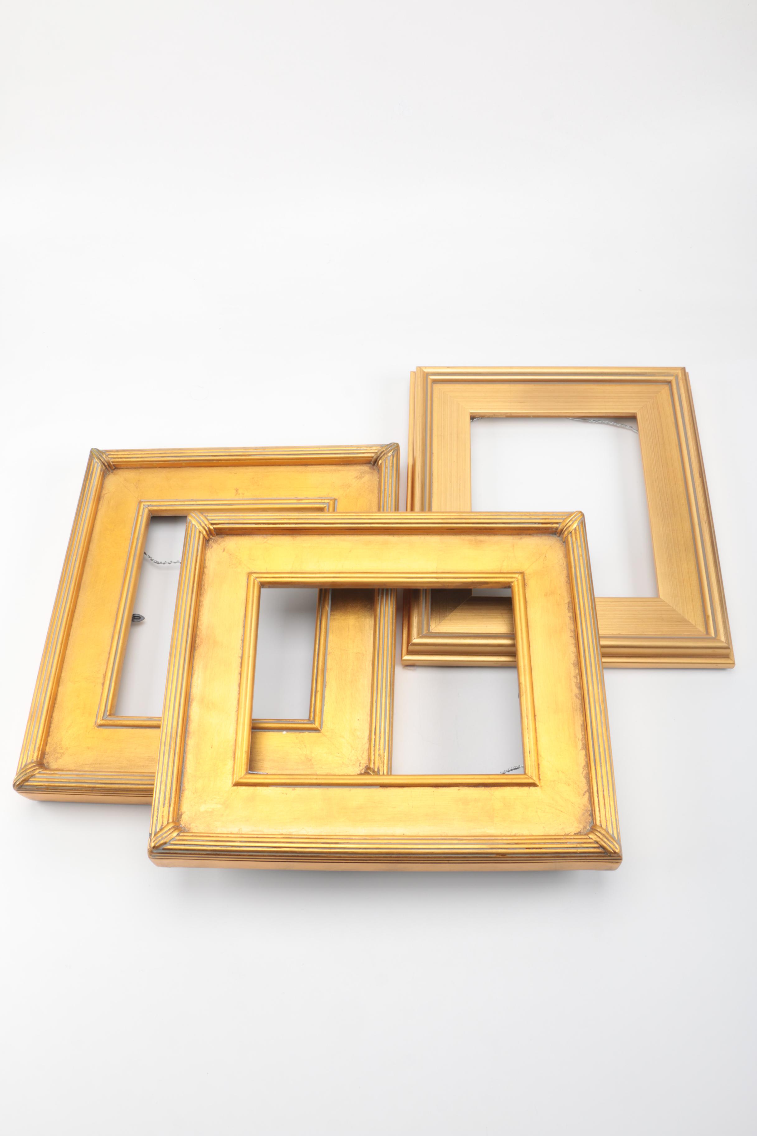 Gold Toned Wooden Picture Frames