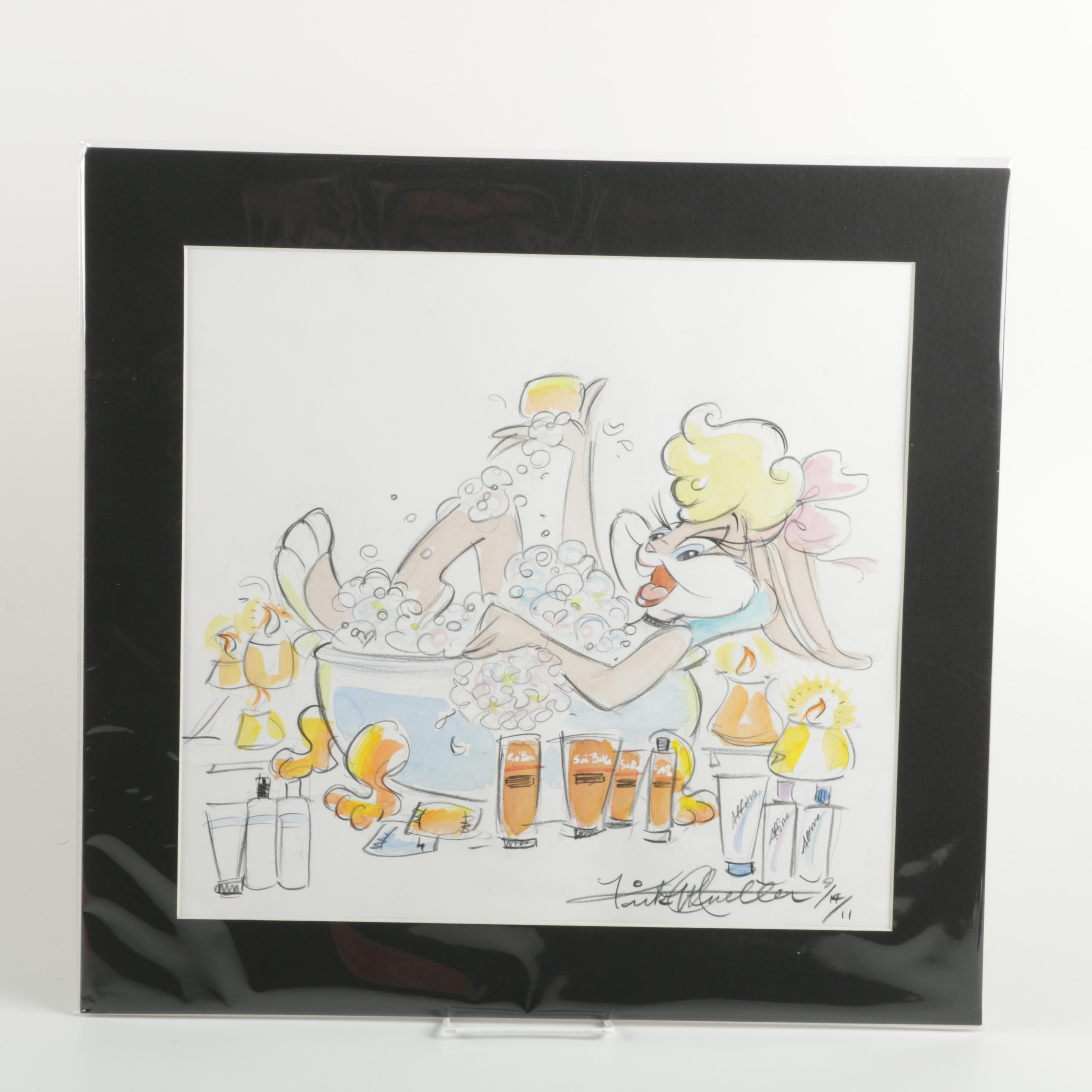 Kirk Mueller Watercolor Sketch of Lola Bunny