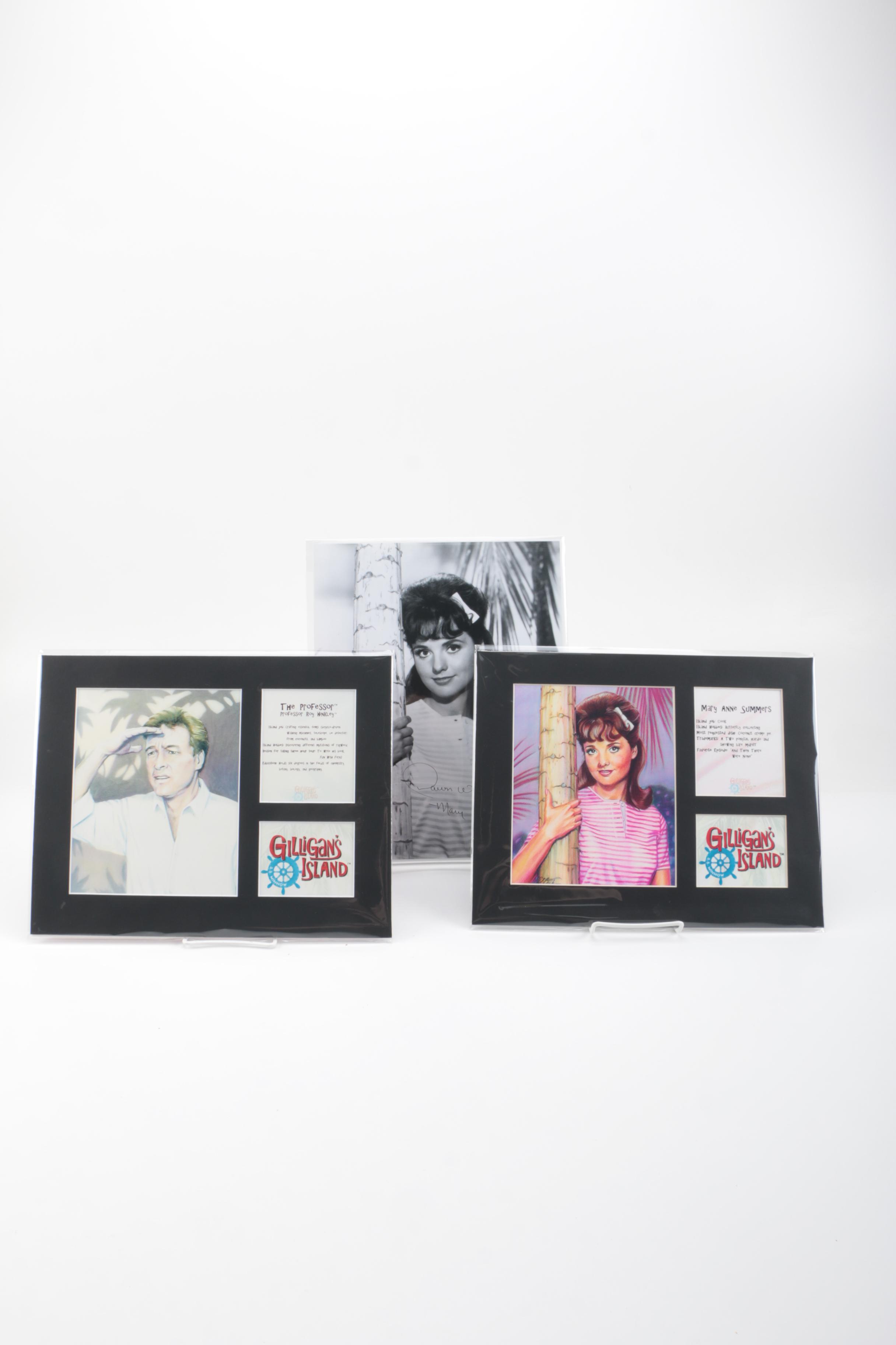 Offset Lithographs "The Professor" and "Mary Anne" with Dawn Wells' Autograph