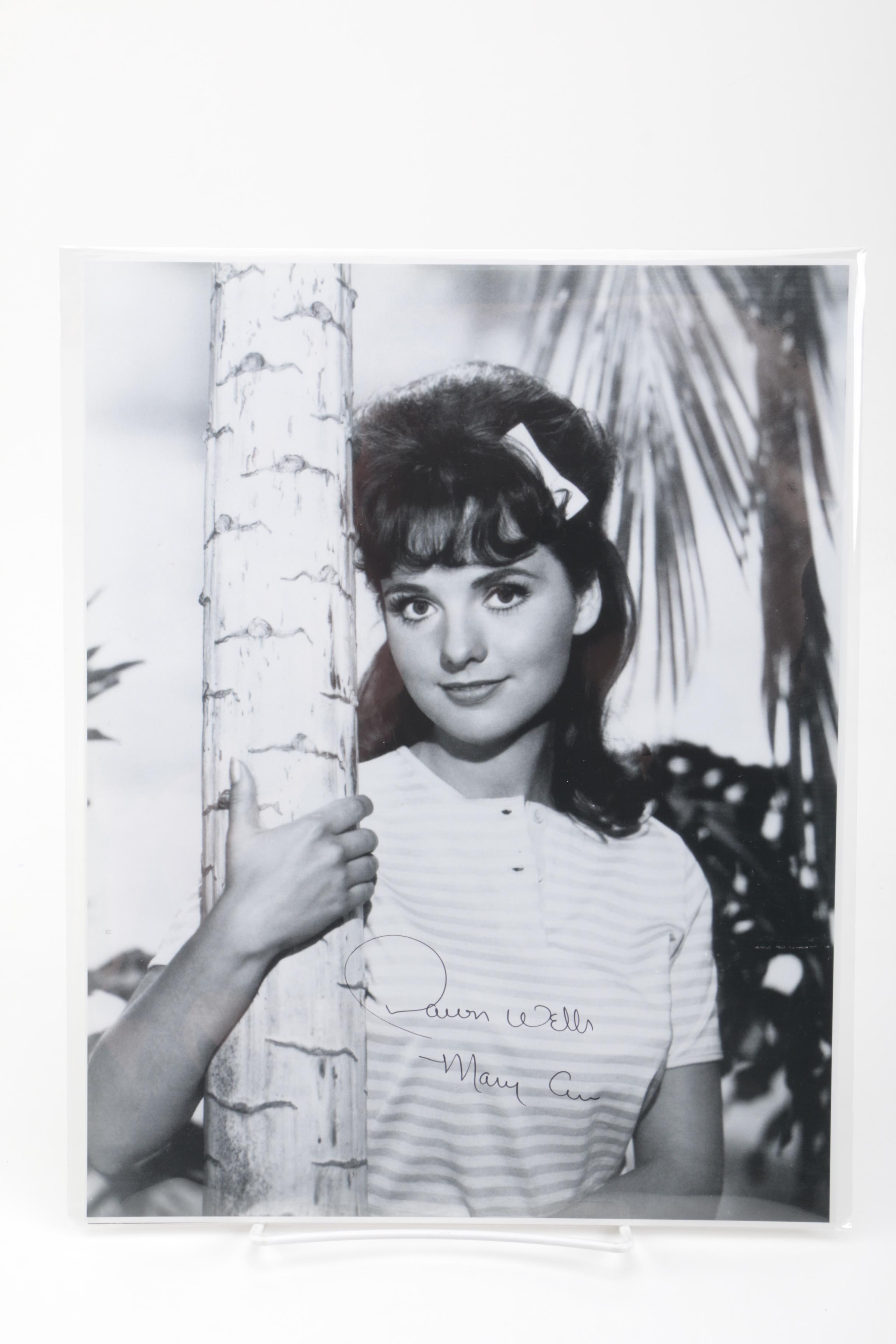 Offset Lithographs "The Professor" and "Mary Anne" with Dawn Wells' Autograph