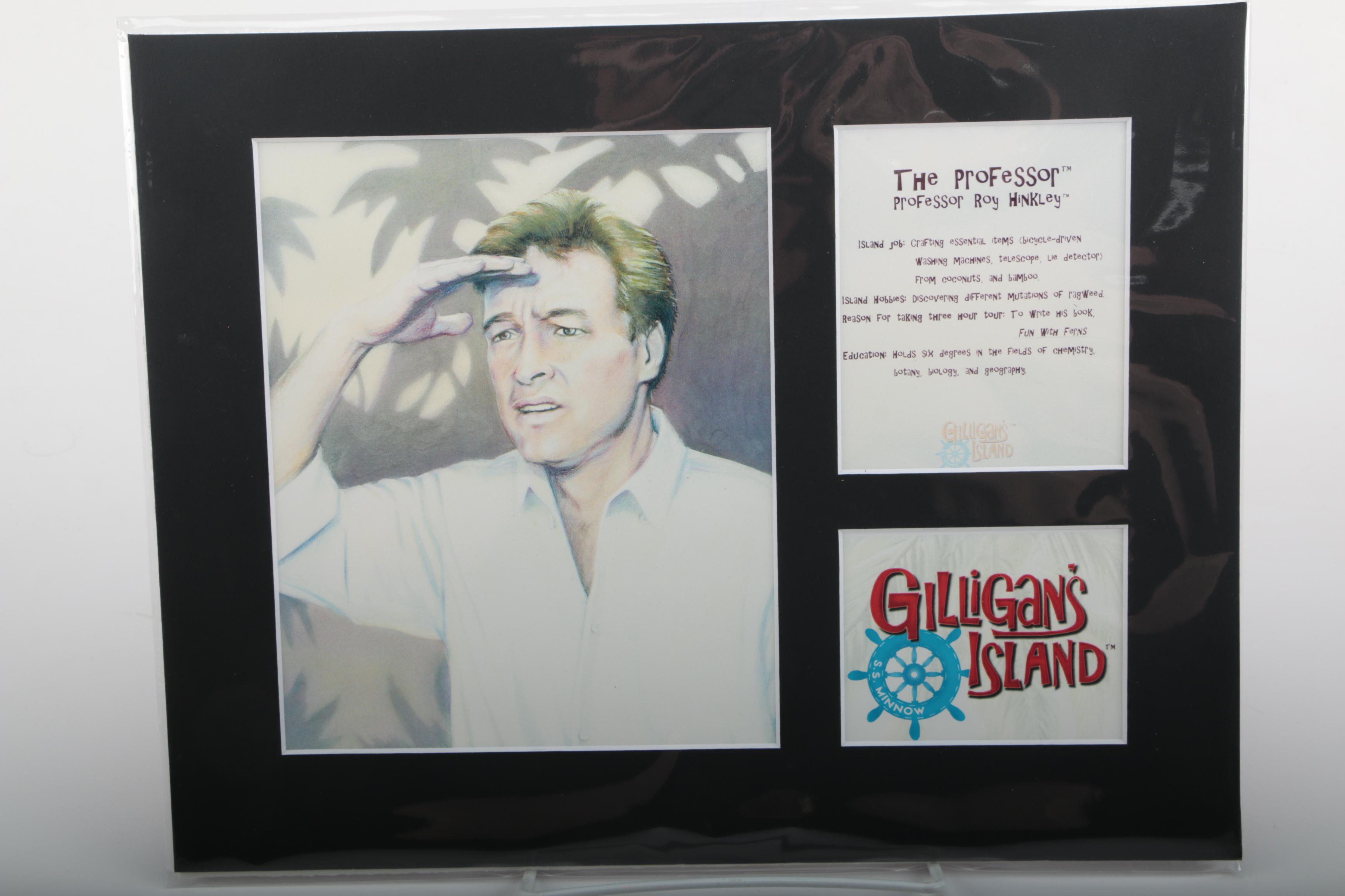 Offset Lithographs "The Professor" and "Mary Anne" with Dawn Wells' Autograph