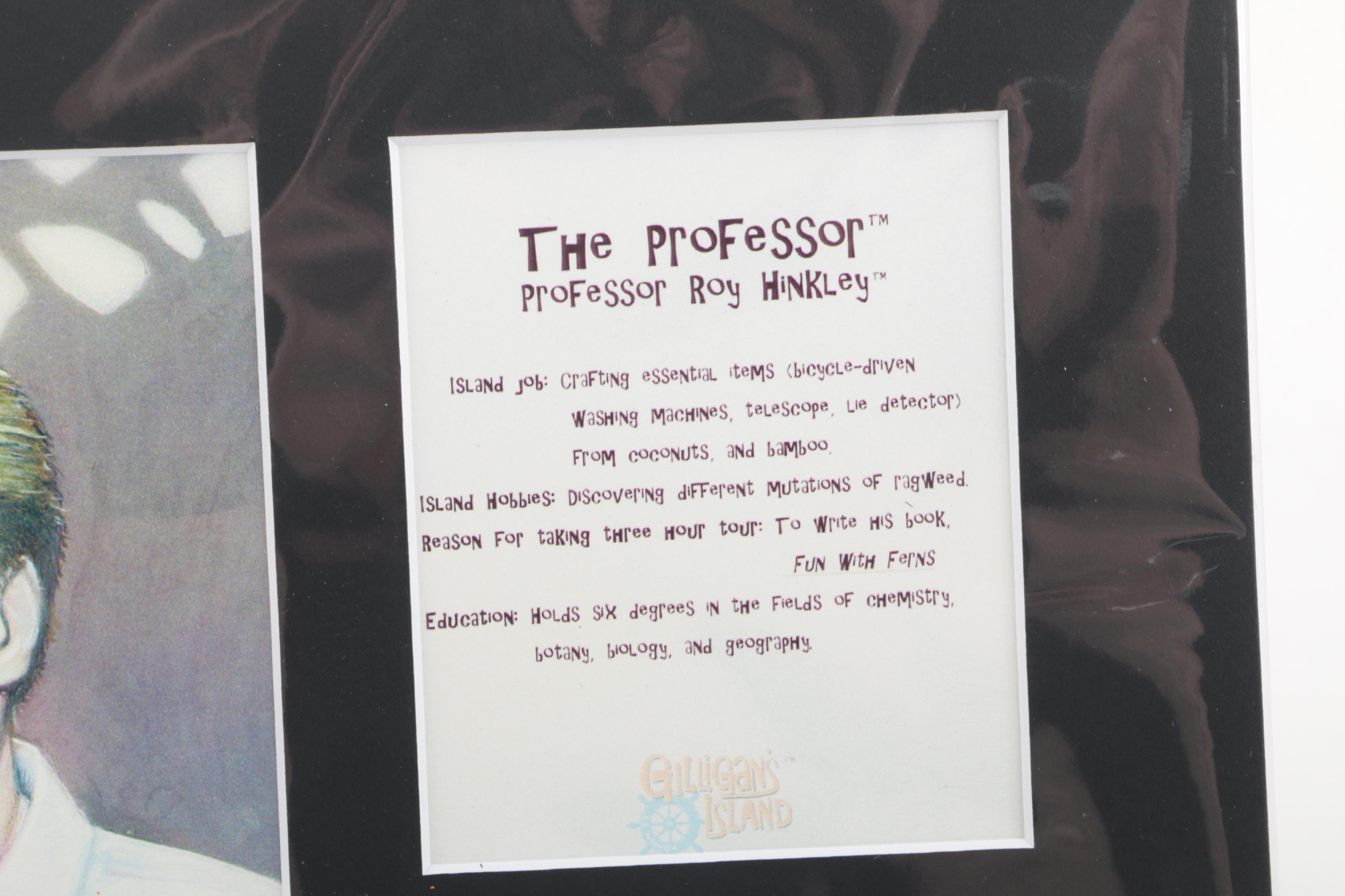 Offset Lithographs "The Professor" and "Mary Anne" with Dawn Wells' Autograph