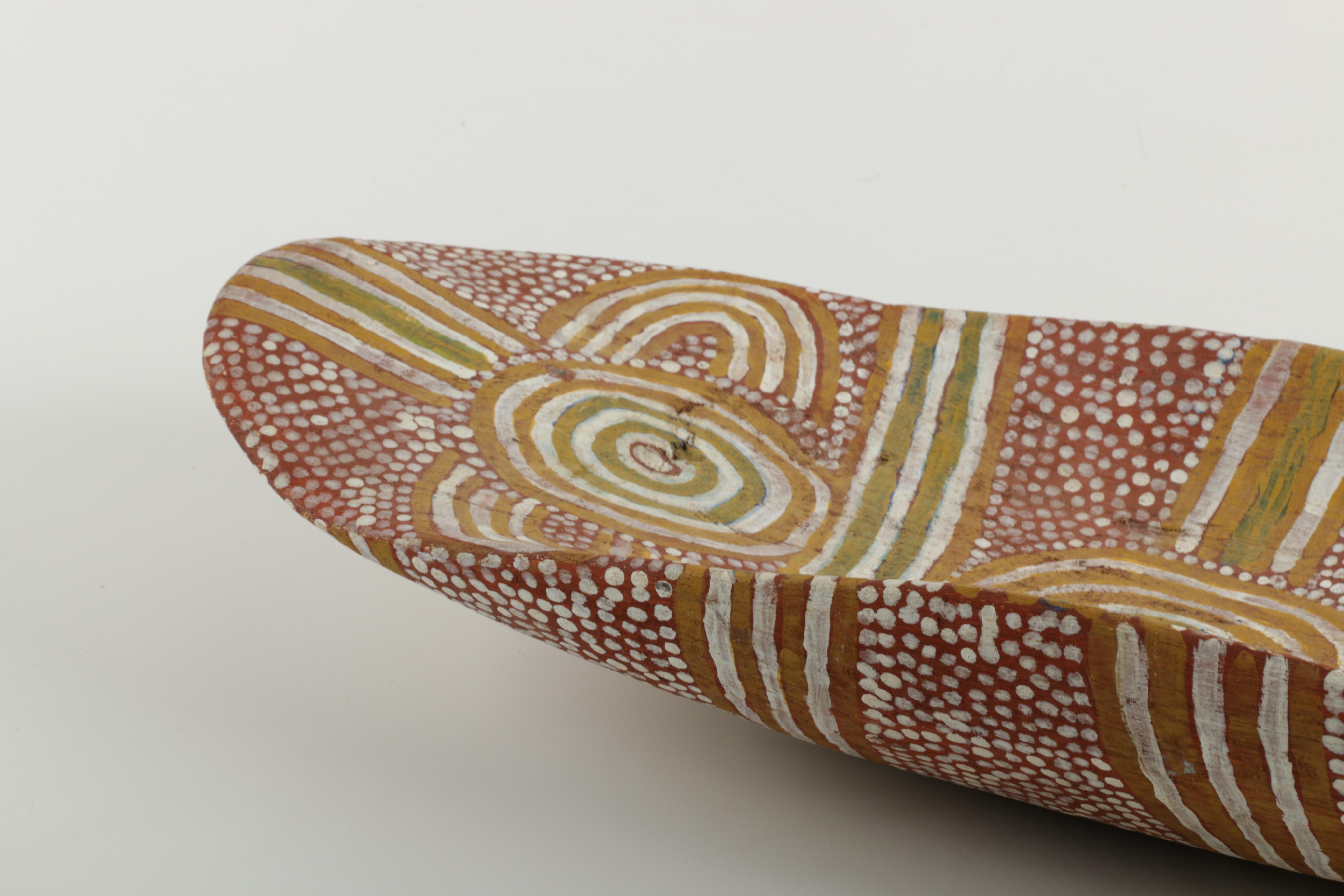 Australian Aboriginal Hand-Carved and Painted Coolamon