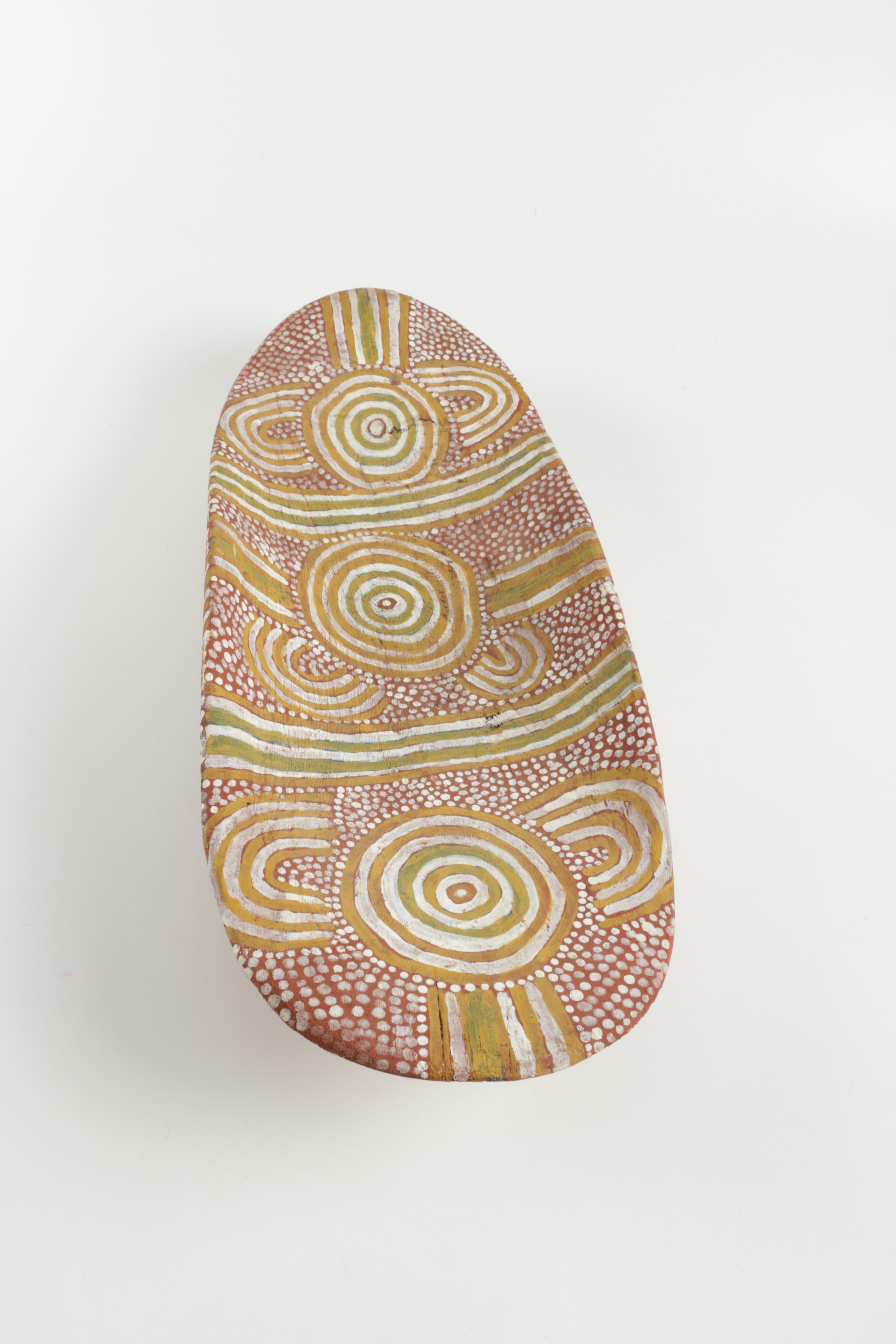 Australian Aboriginal Hand-Carved and Painted Coolamon