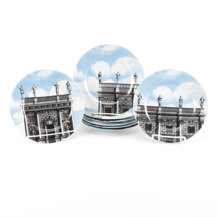 Fitz and Floyd "Renaissance Vistas" Porcelain Dessert Plates