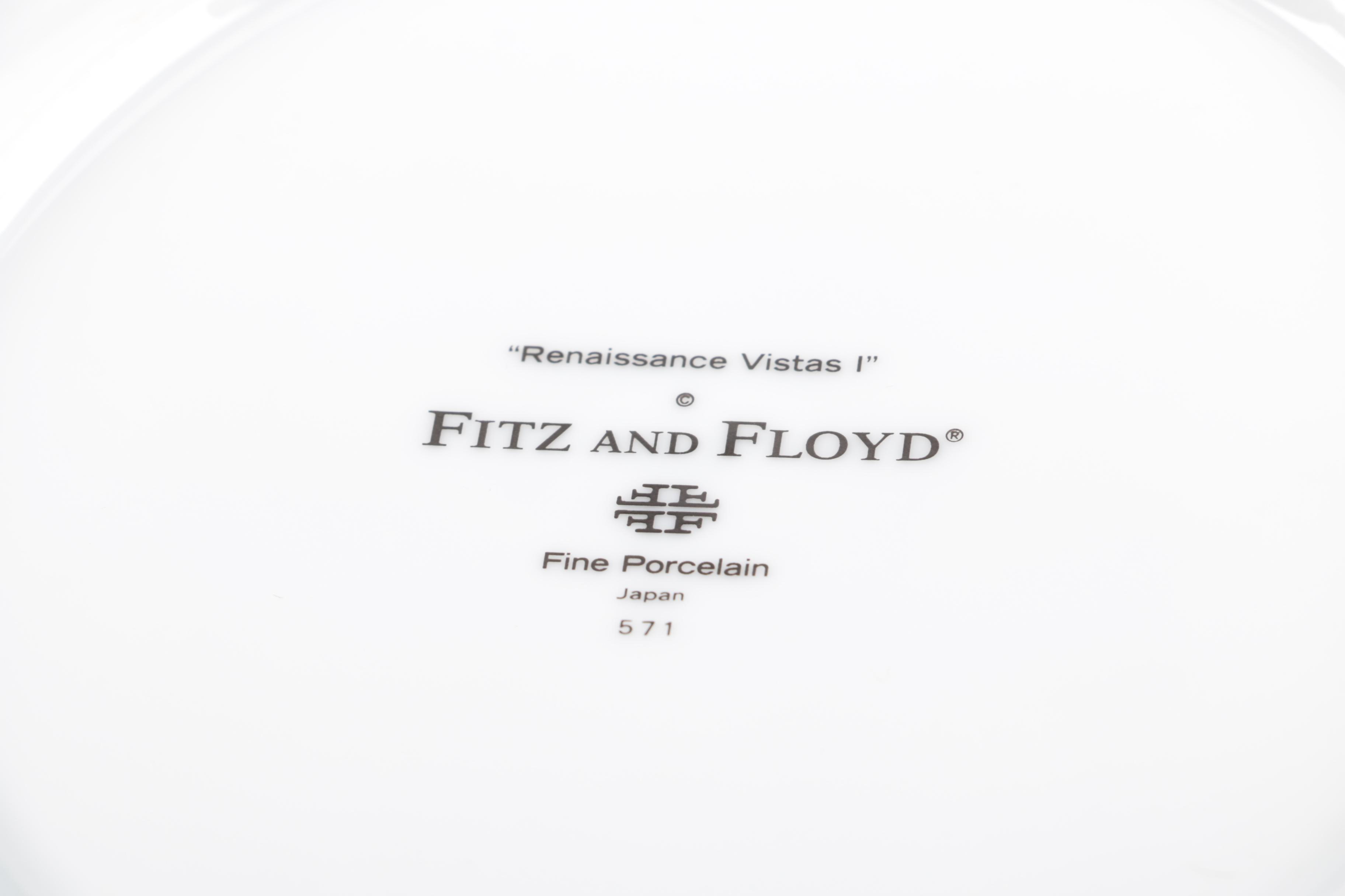 Fitz and Floyd "Renaissance Vistas" Porcelain Dessert Plates
