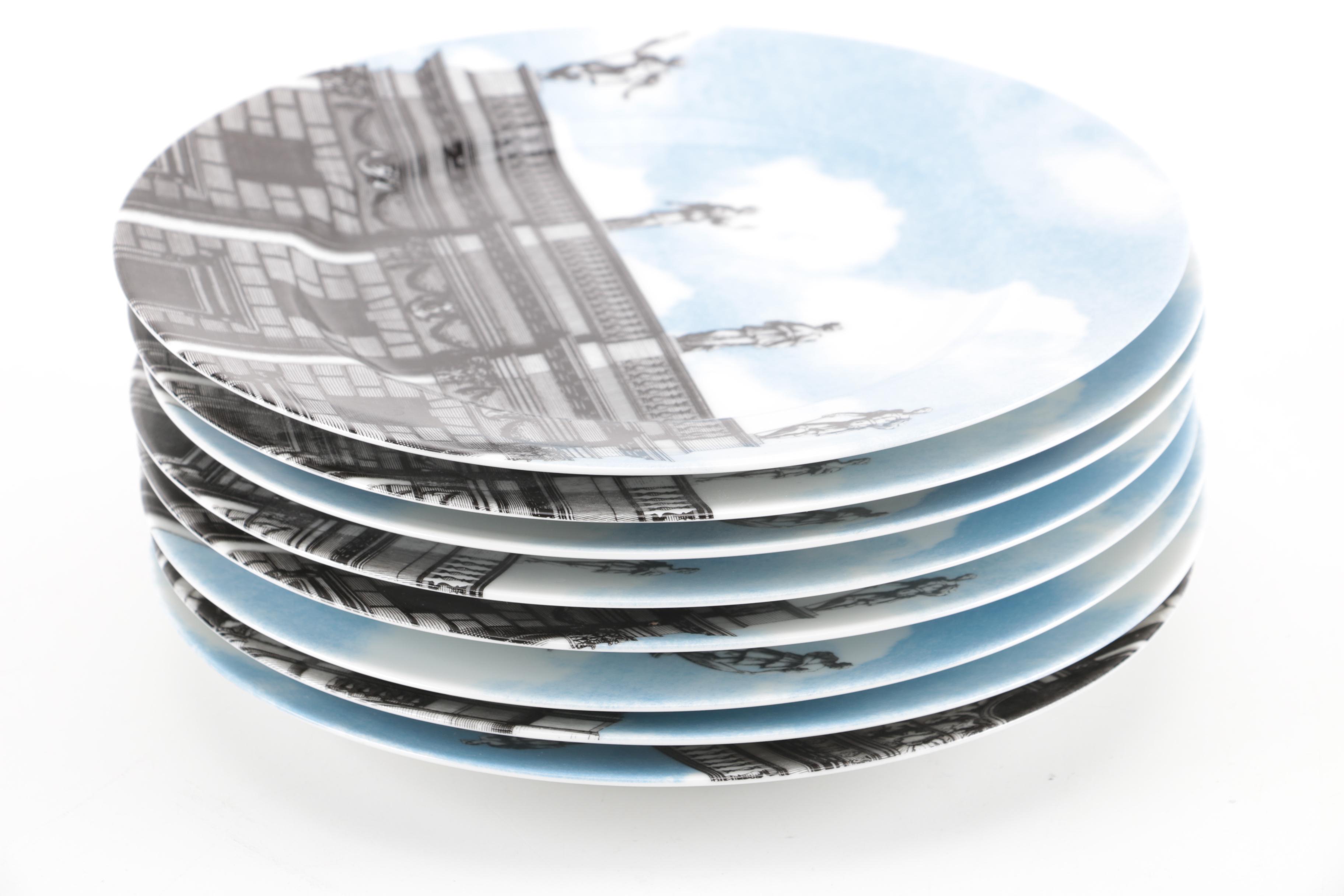 Fitz and Floyd "Renaissance Vistas" Porcelain Dessert Plates