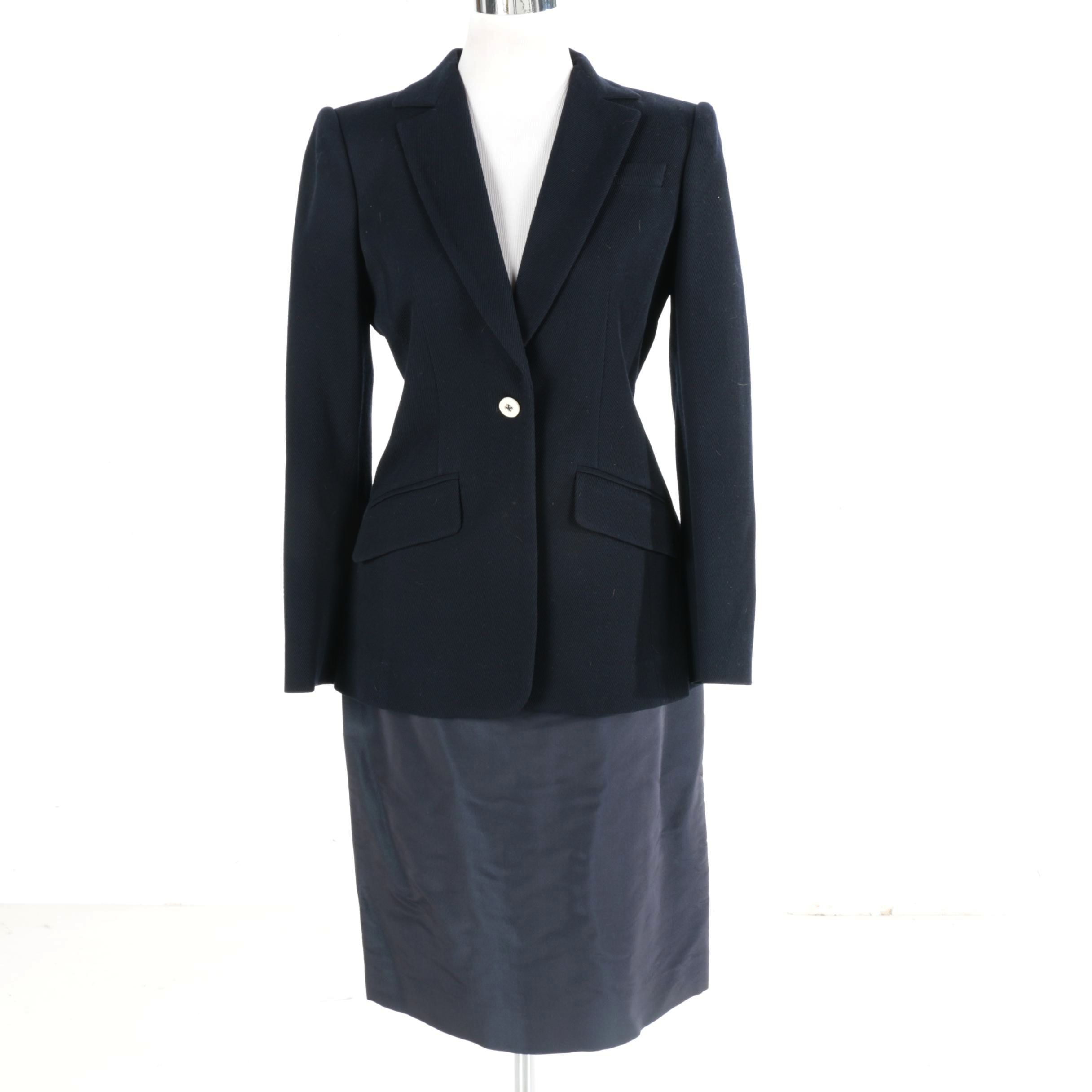 Oscar de la Renta Navy Suit Separates