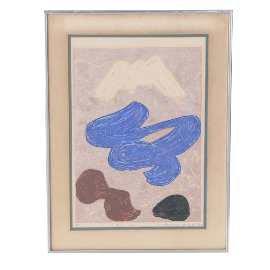 Francois M Nakayama Limited Edition Woodblock on Paper "Fuji"