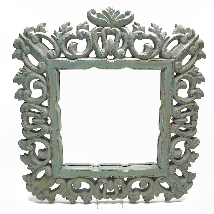 Ornately Framed Square Mirror