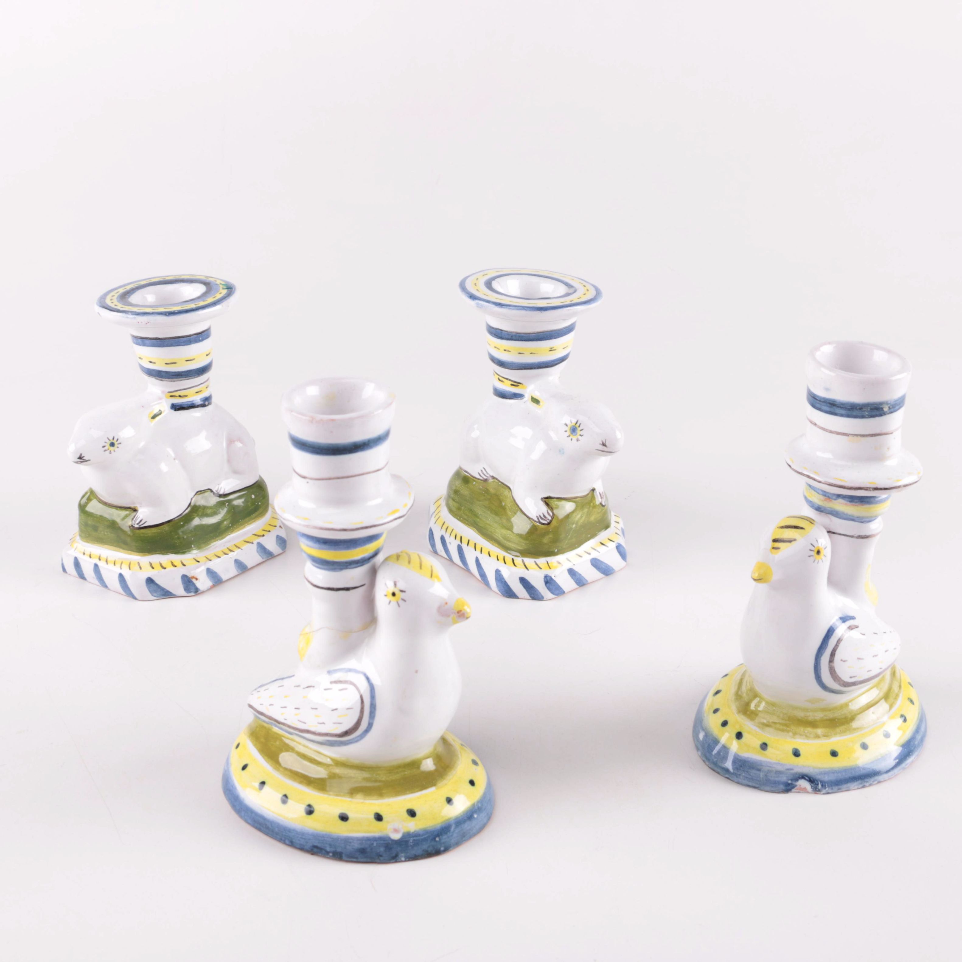 Portuguese Ceramic Candle Holders